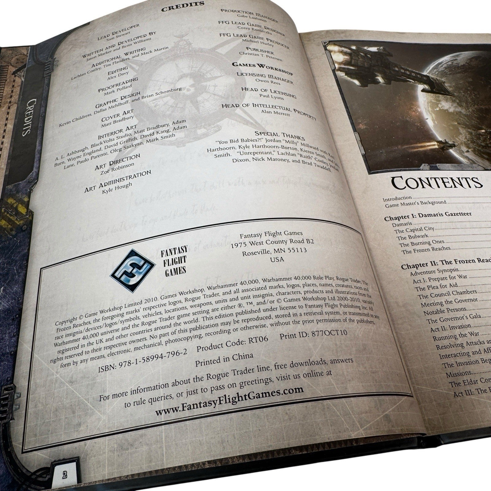 Warhammer 40K Rogue Trader The Frozen Reaches Adventure Book Hardcover RT06