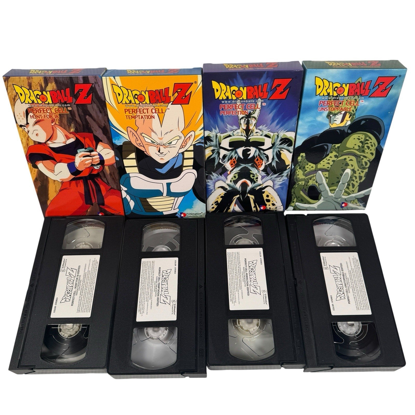 Dragon Ball Z Edited Perfect Cell Saga VHS SET COMPLETE DBZ FUNIMATION RARE OOP
