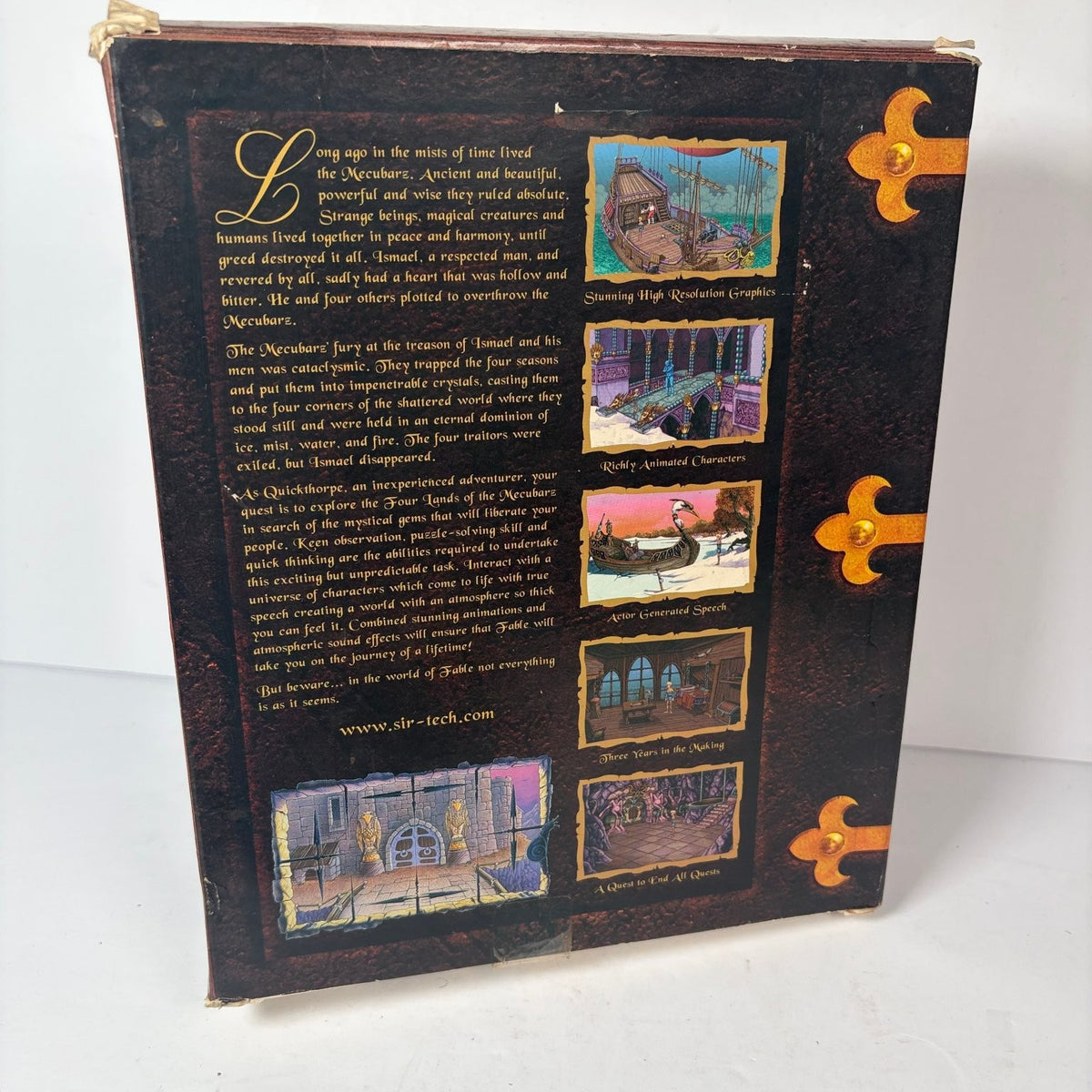 Fable PC CD-ROM Big Box Game Sir-Tech 1996 Adventure Puzzle Complete w/ Manual