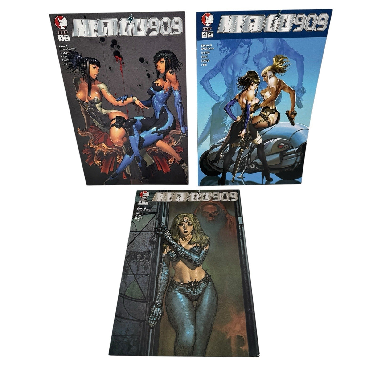 Mega City 909 Lot Of 6 Comics 1B, 4A, 4B, 5B, 6A, 7B NM Bagged & Boarded