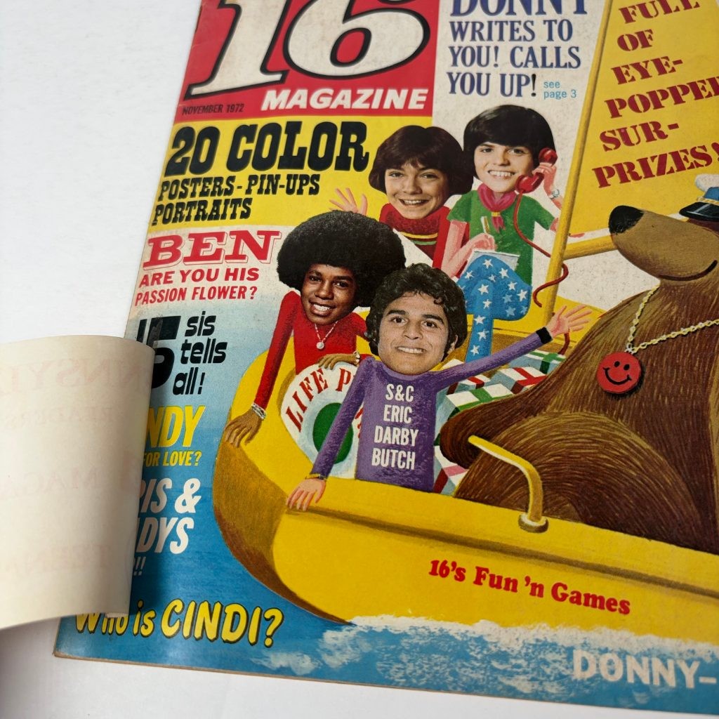 16 Magazine November 1972 David Cassidy Donny Osmond Jackson 5 Michael Posters
