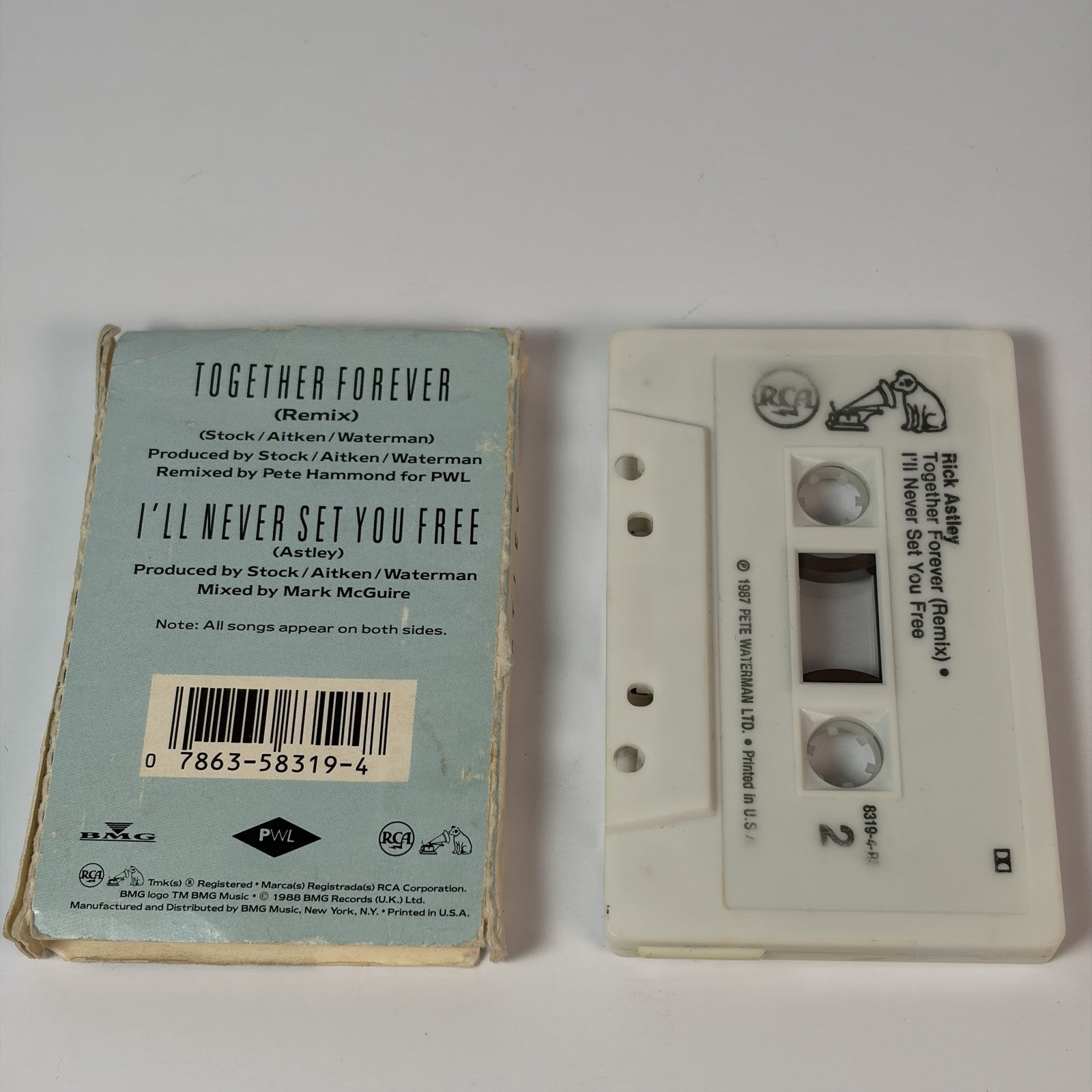 Rick Astley - Together Forever Cassette Single (Remix) - 1987 Pop Dance White