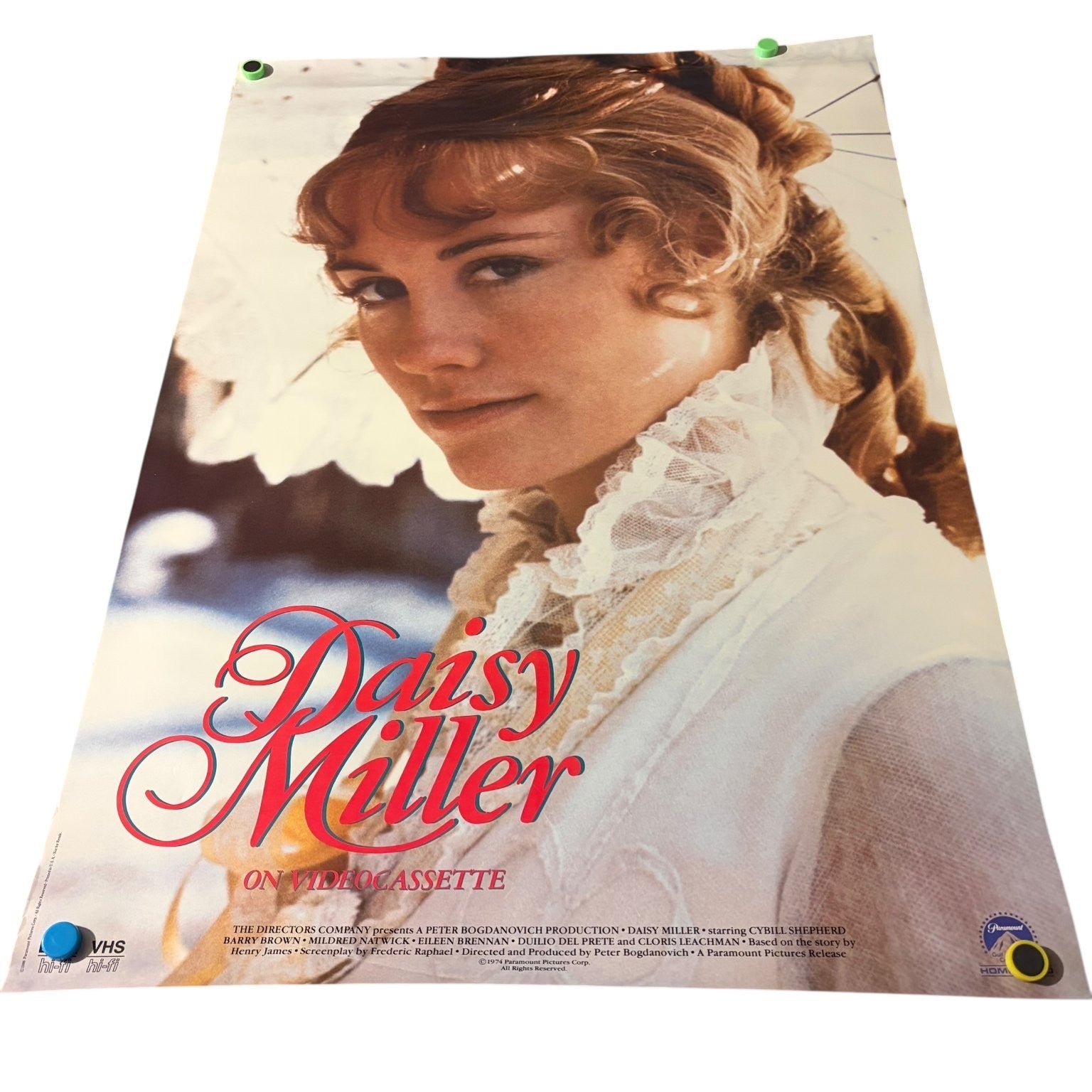 Vintage Daisy Miller 1986 Video Store Movie Poster Cybill Shepherd Period Drama