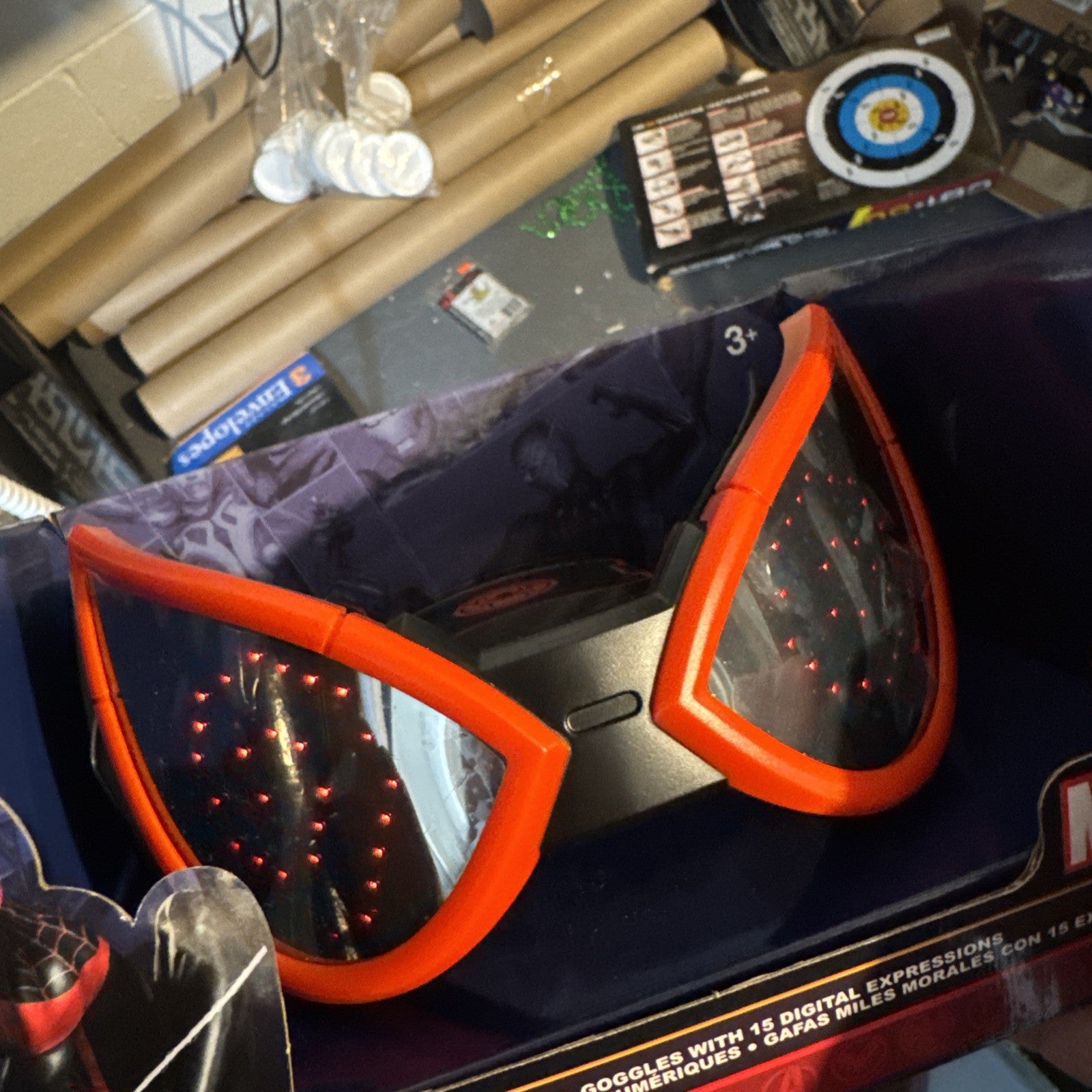 Disney Parks Marvel Miles Morales Goggles with 15 Digital Expressions Limited