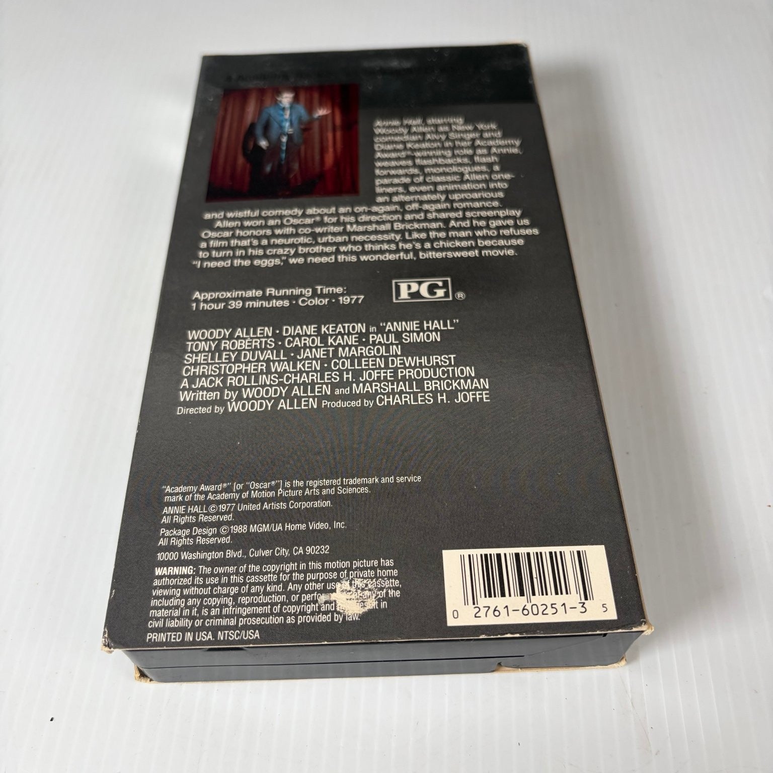 Annie Hall VHS 1977 Comedy Original Release MGM/UA Home Video