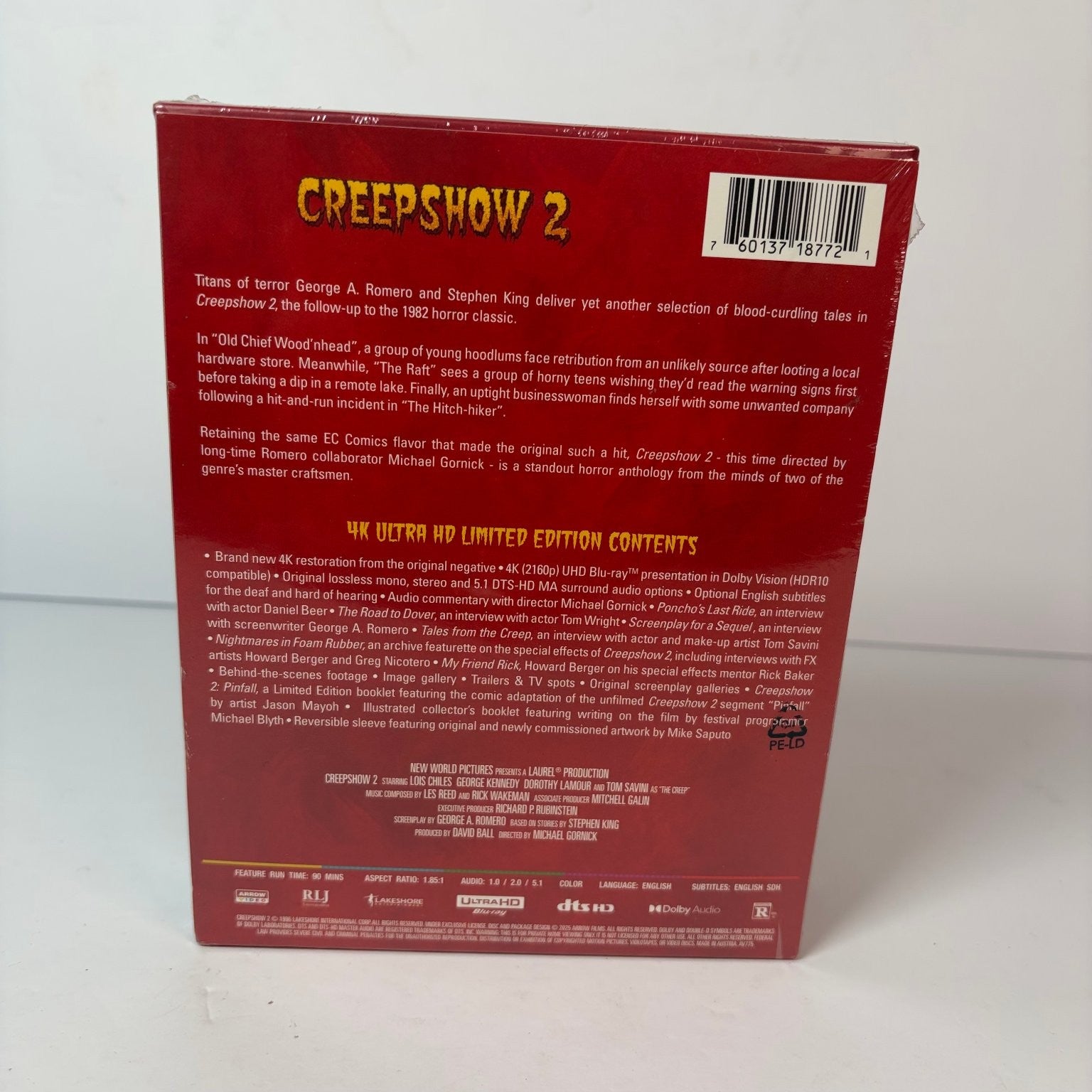 Creepshow 2 4K UHD Blu-ray Limited Edition Arrow Video Horror Thriller New