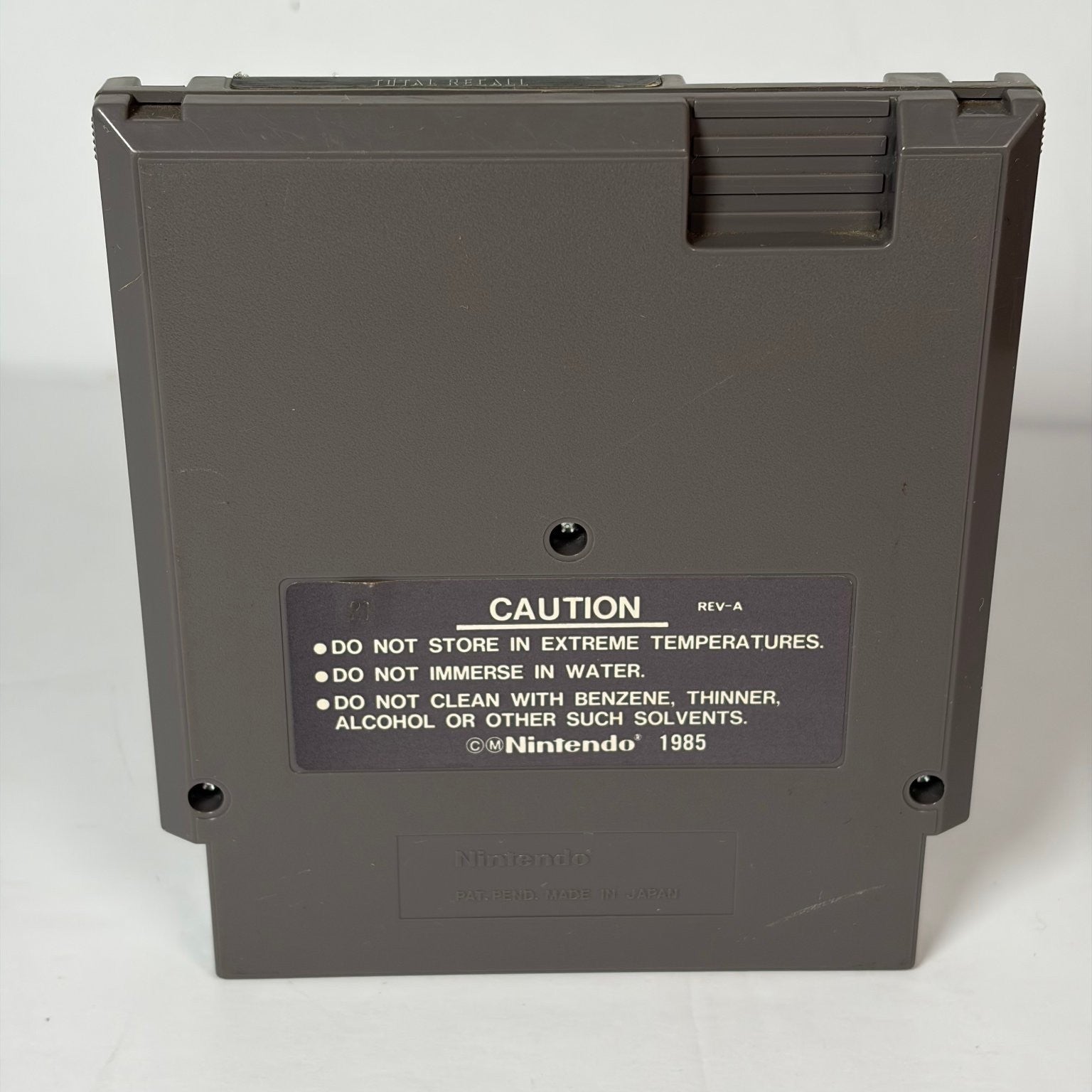 Total Recall Nintendo NES Game Cartridge Acclaim 1990 Arnold Schwarzenegger