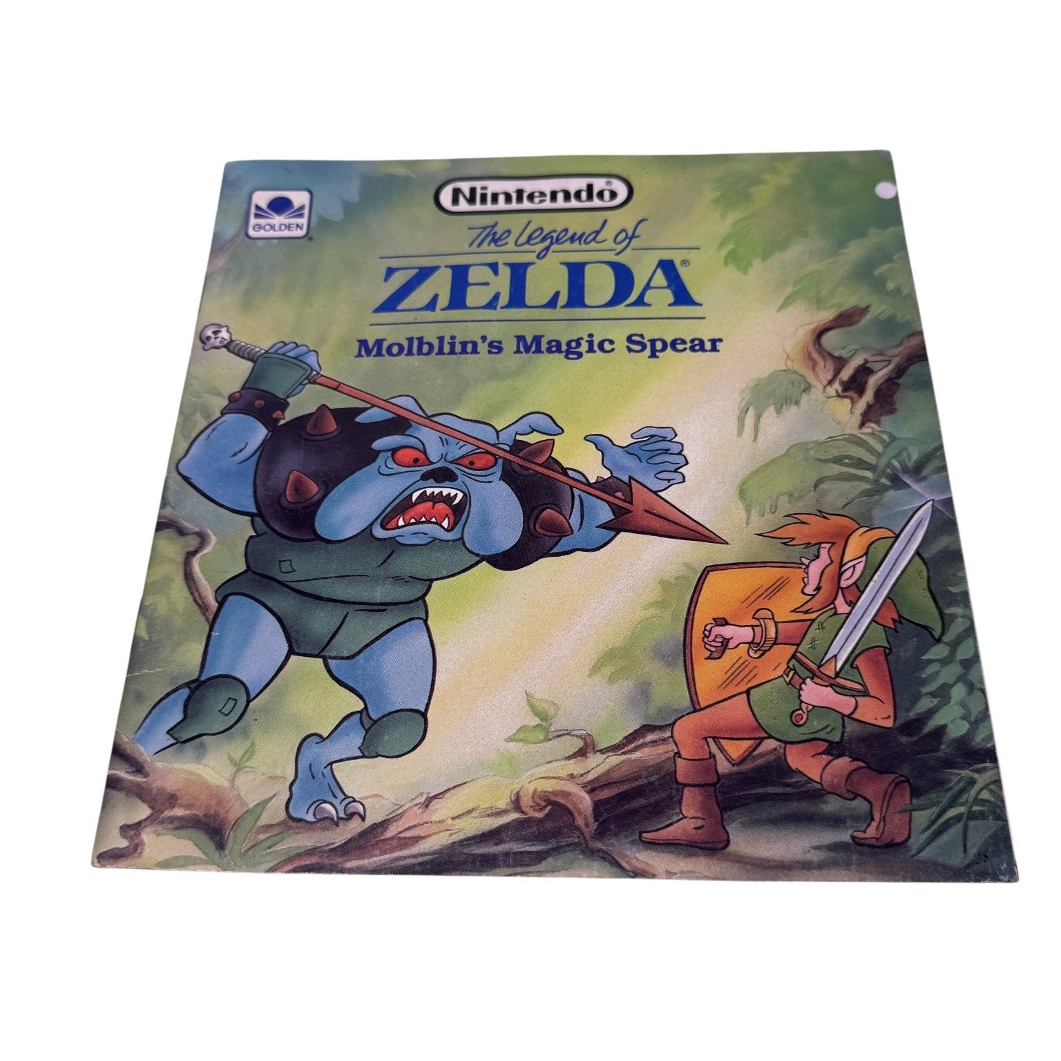 The Legend of Zelda Molblin's Magic Spear 1989 Paperback Golden Book