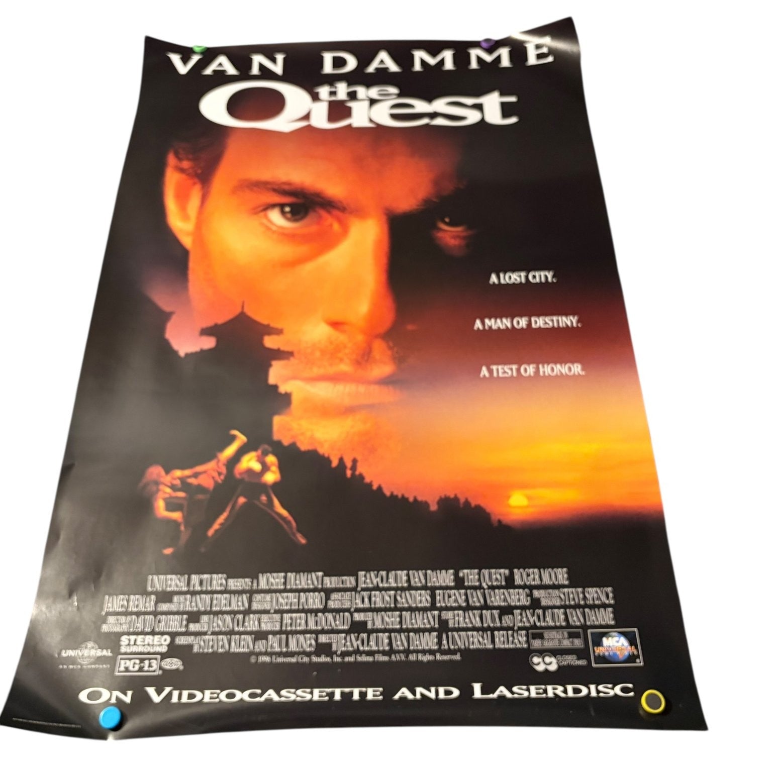 The Quest 1996 One-Sheet Movie Poster Universal Van Damme