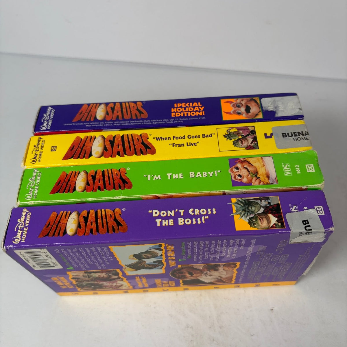 Dinosaurs VHS Lot of 4 Tapes 1991 Kids Comedy Jim Henson Buena Vista Home Video