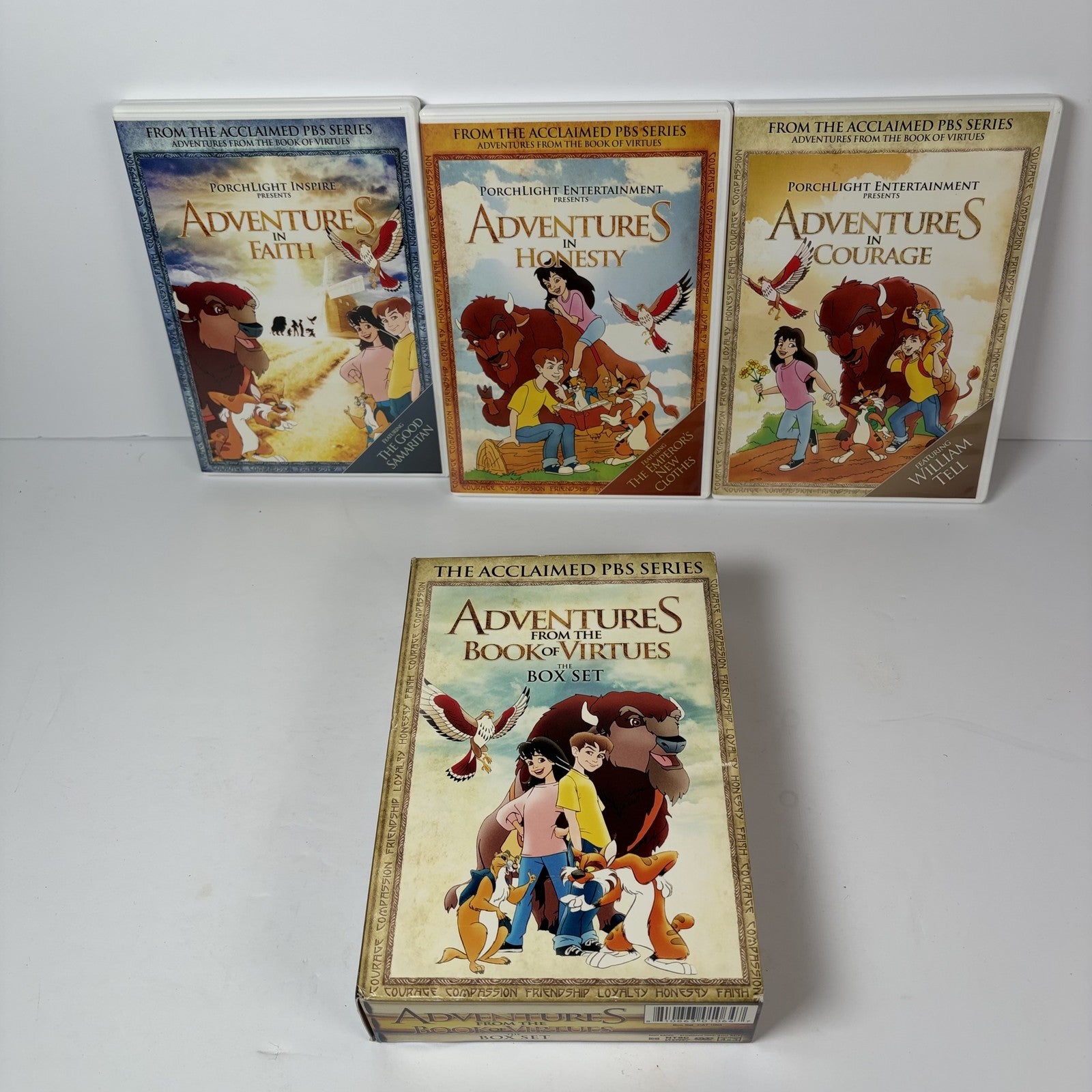 Adventures from the Book of Virtues The Box Set PBS Series DVD 3-Disc Rare OOP