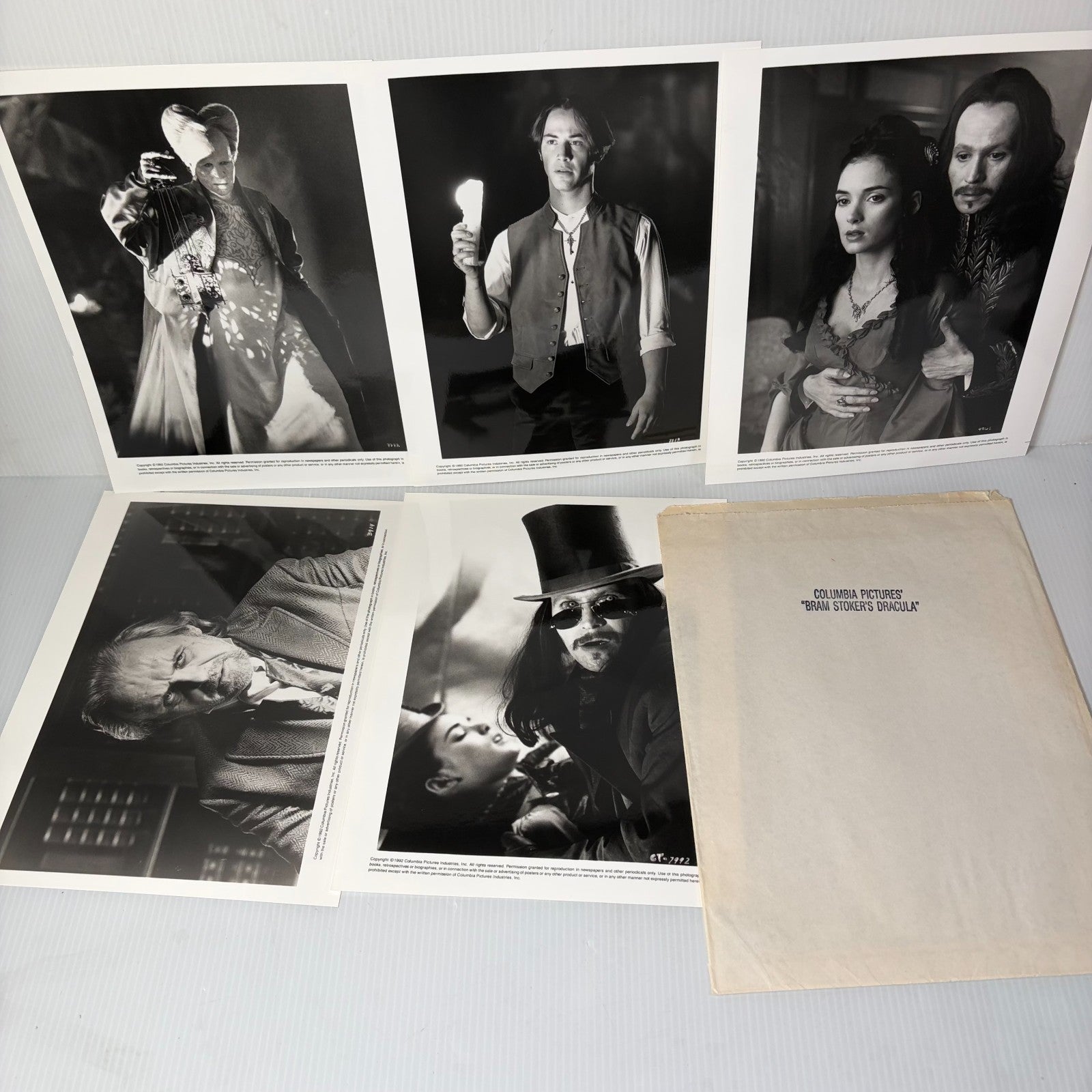 Bram Stoker's Dracula 1992 Lot of 5 Press Kit Photos 8x10 Winona Ryder Vintage