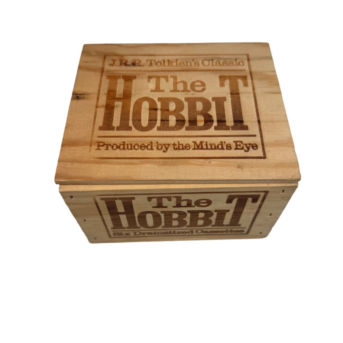 JRR Tolkien's Classic The Hobbit Six Dramatized Cassettes By Minds Eye Wood Box