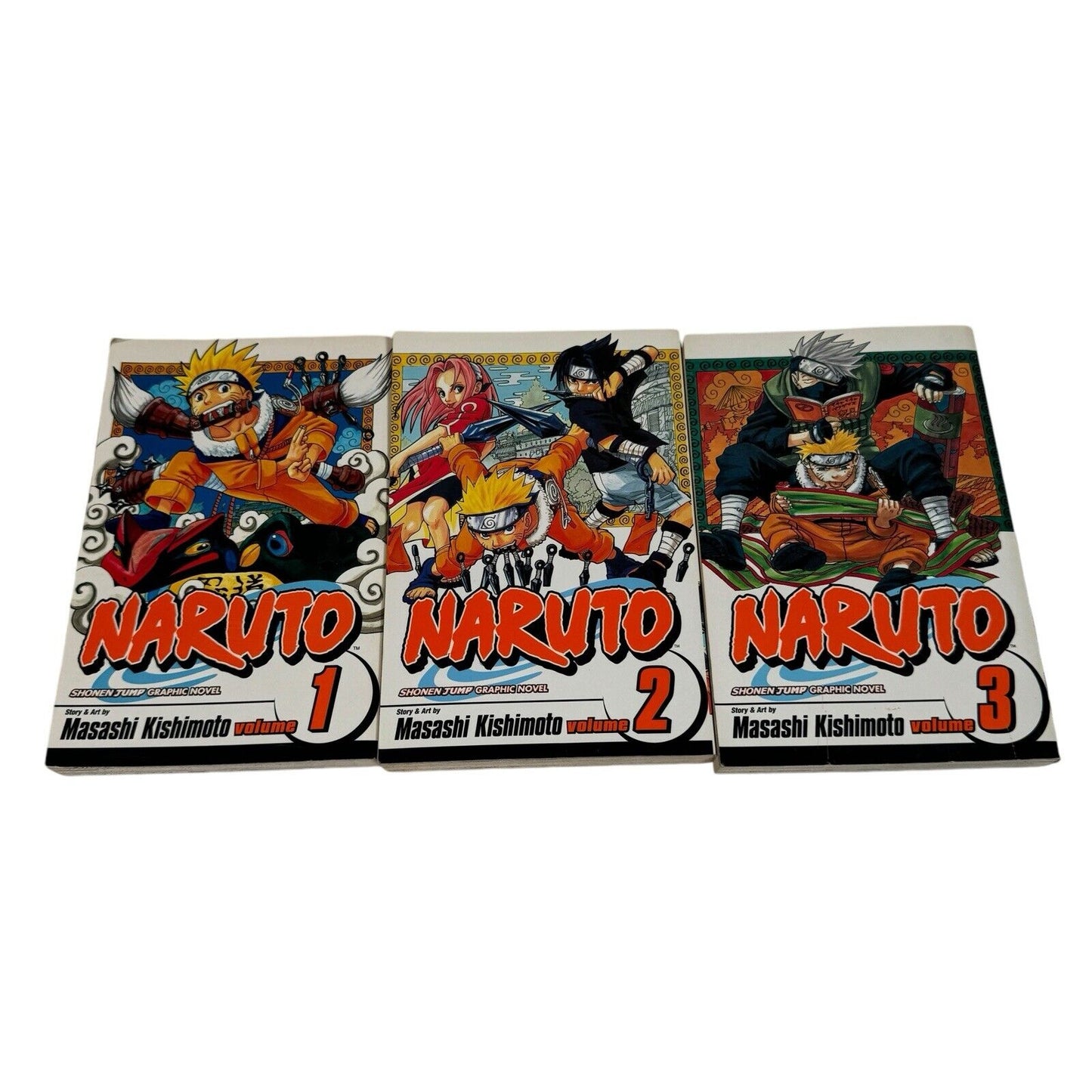 Naruto Manga Lot Vol. 1-3 English Masashi Kishimoto Shonen Jump Ninja Comic