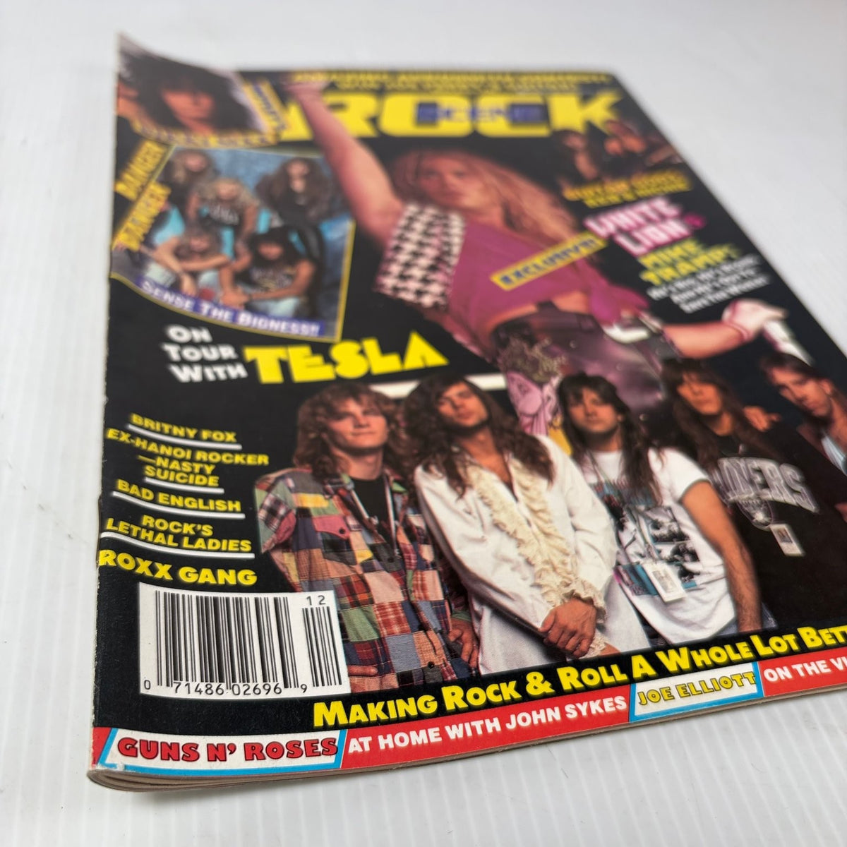 Rock Scene Magazine December 1989 David Lee Roth Motley Crue Tesla Rock