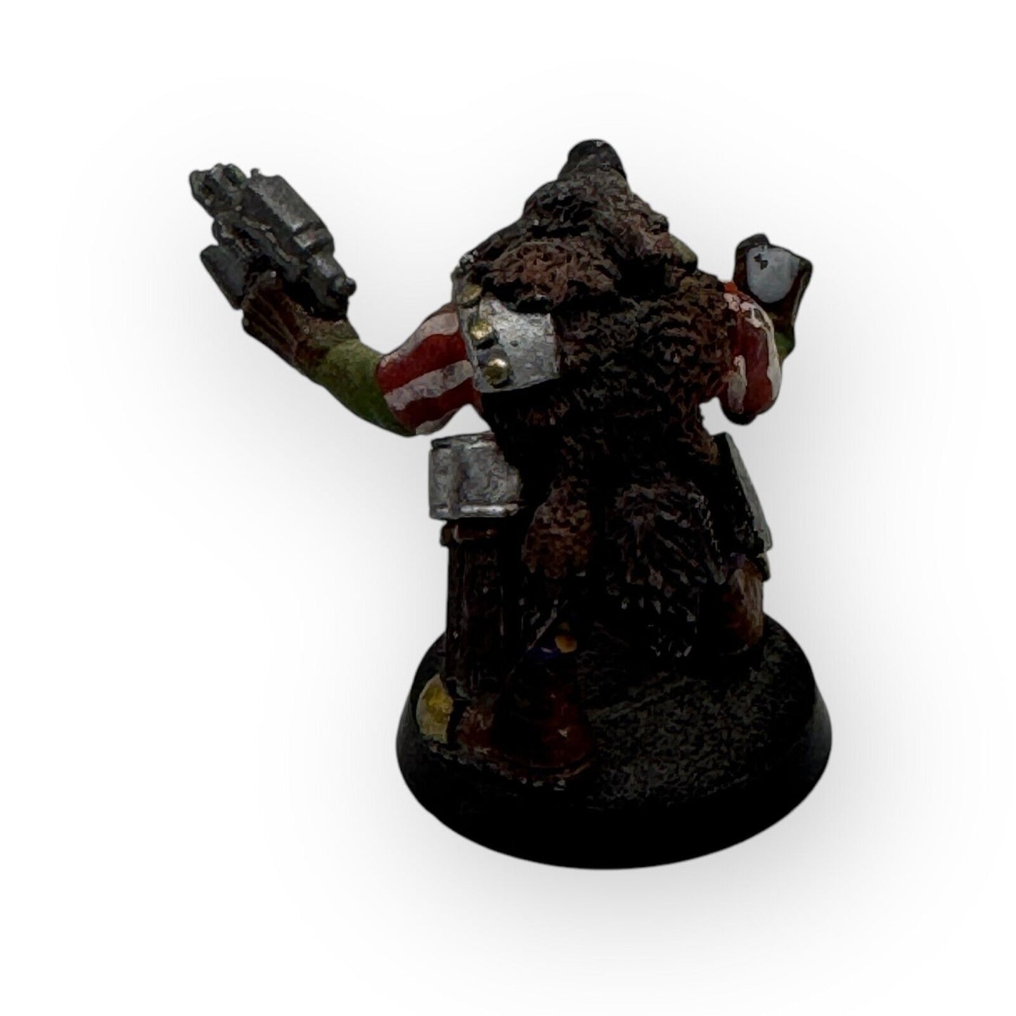 Warhammer 40k Rogue Trader Ork Freebooter Kaptin Wolfskin Hat Painted 1991