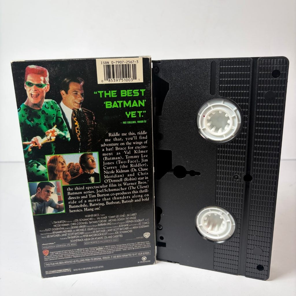 Batman Forever VHS 1995 Val Kilmer Jim Carrey Tommy Lee Jones Warner Bros