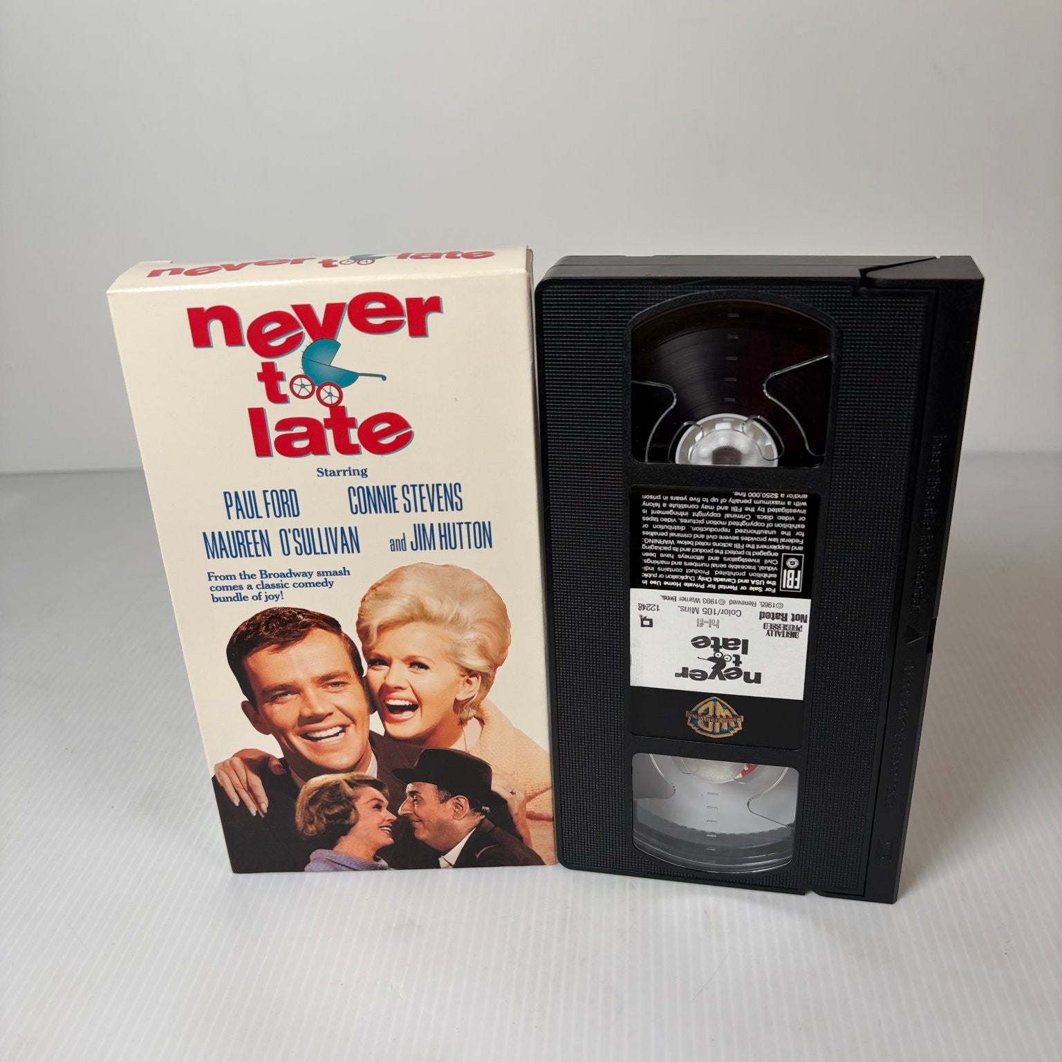 Never Too Late VHS 1965 Classic Comedy Paul Ford Connie Stevens Warner Bros.