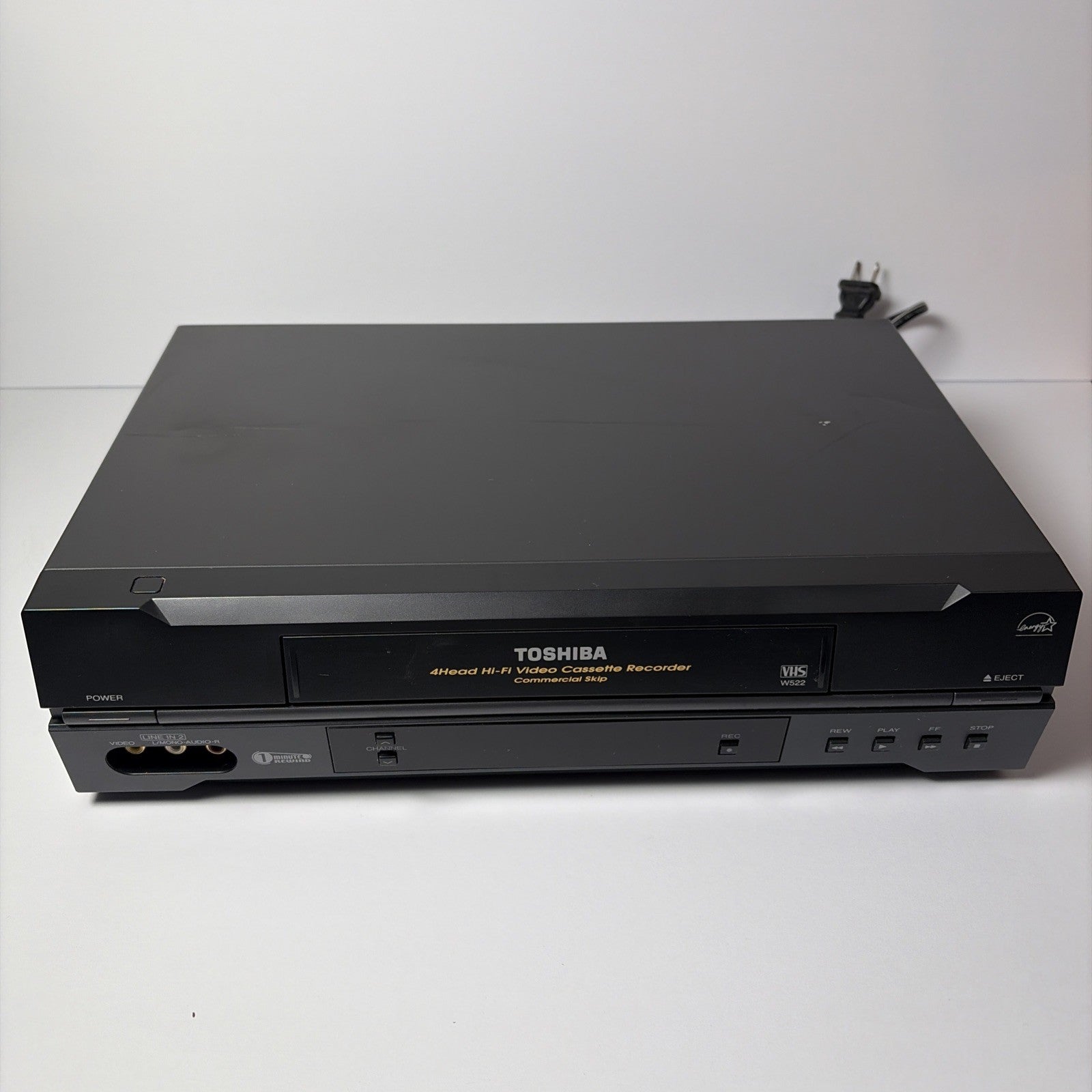 Toshiba W-522 4-Head Hi-Fi VHS VCR Video Cassette Recorder Commercial Skip