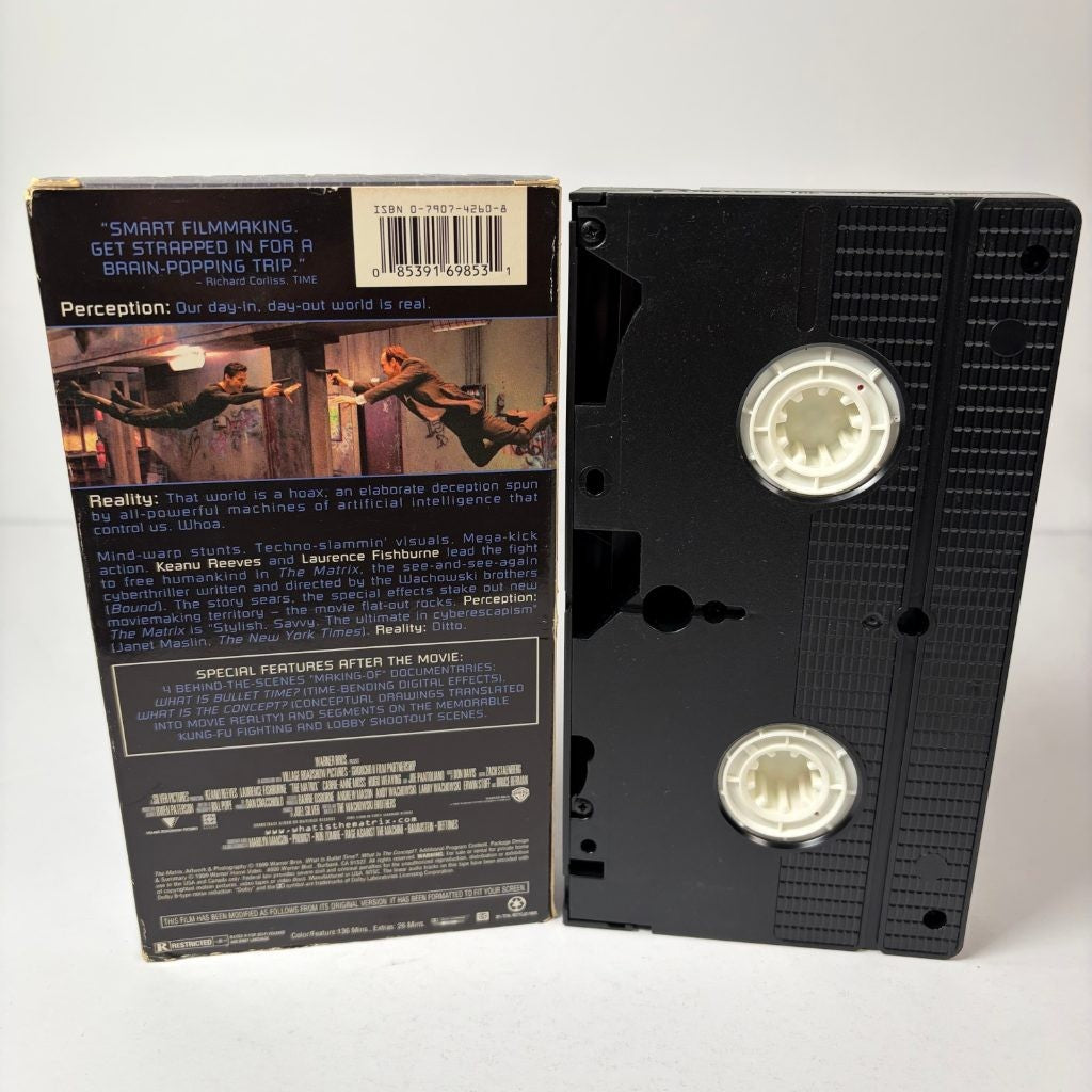 The Matrix VHS Collector's Edition 1999 Keanu Reeves Laurence Fishburne Sci-Fi