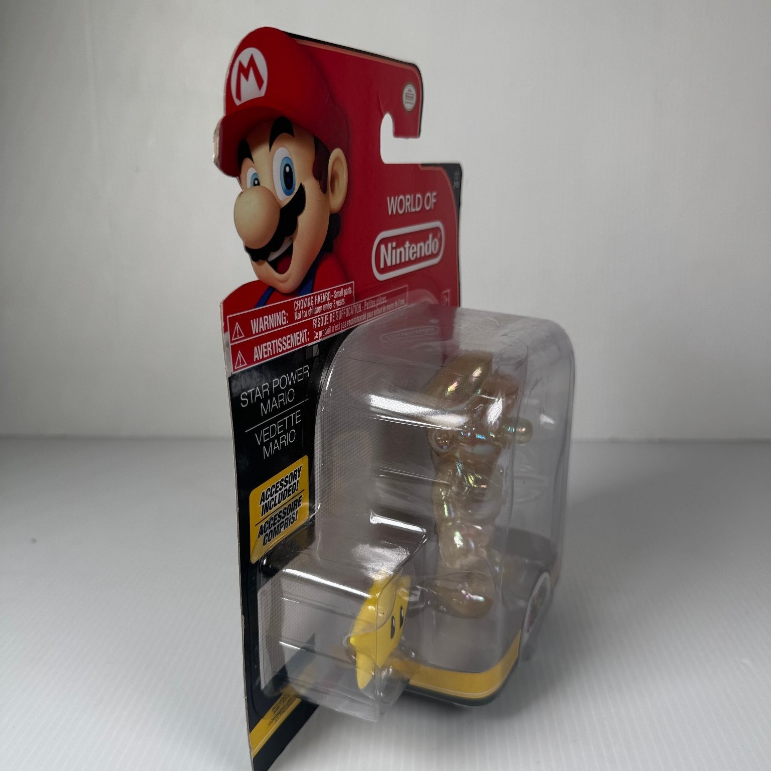 World of Nintendo Transluscent Star Power Mario Super Mario 4" Figure Series 2-3
