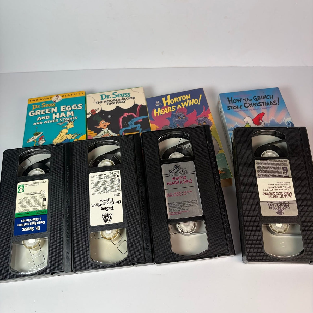 Dr. Seuss VHS Lot of 7 Tapes Green Eggs & Ham, Horton Hears a Who +More Animated