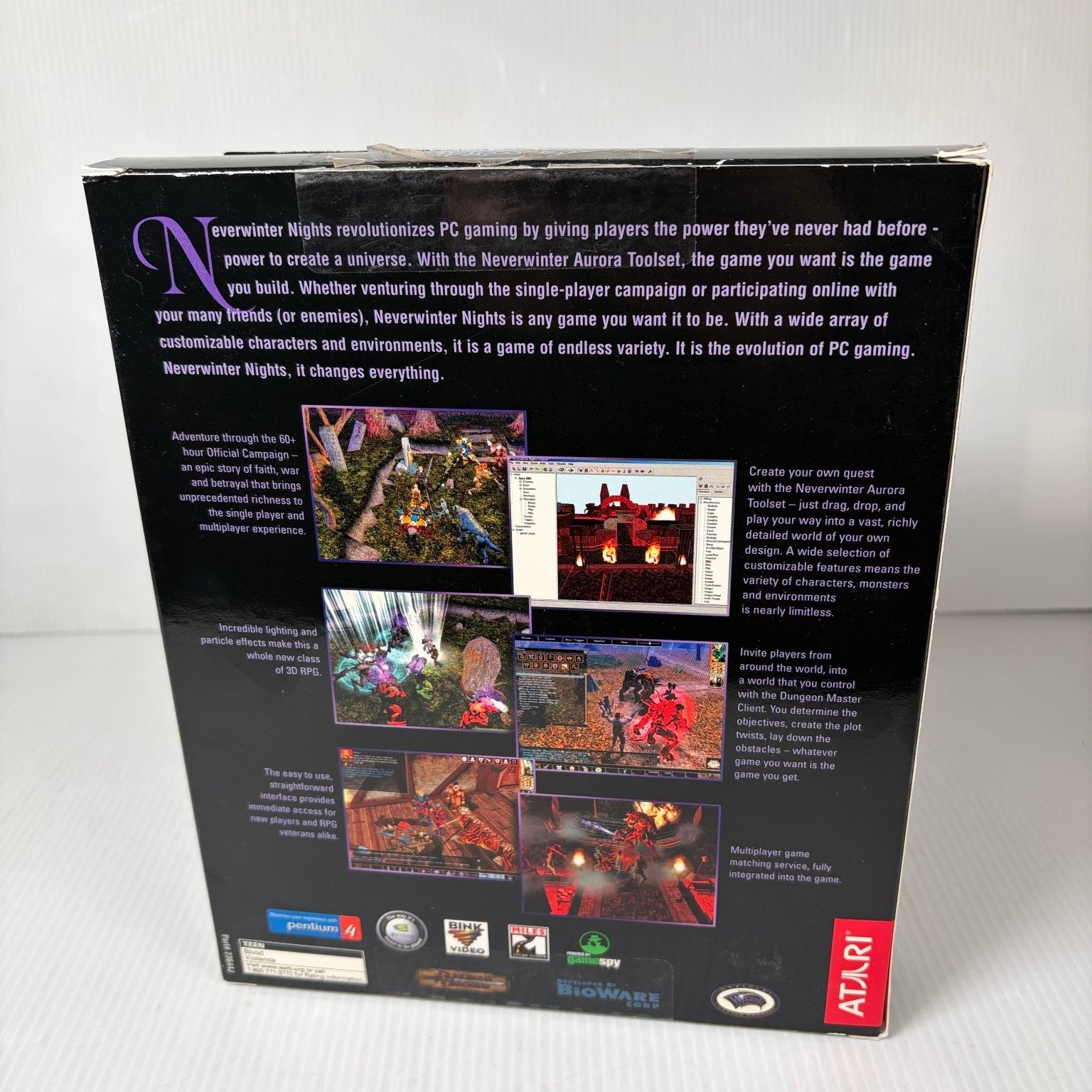Neverwinter Nights Big Box PC CD-ROM Video Game RPG BioWare Complete Cloth Map