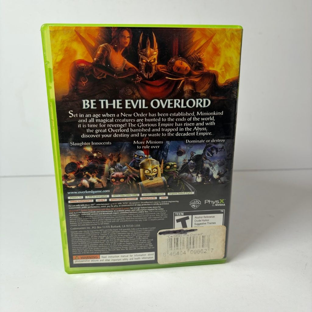Overlord II Xbox 360 Codemasters Triumph Studios NTSC Complete with Manual