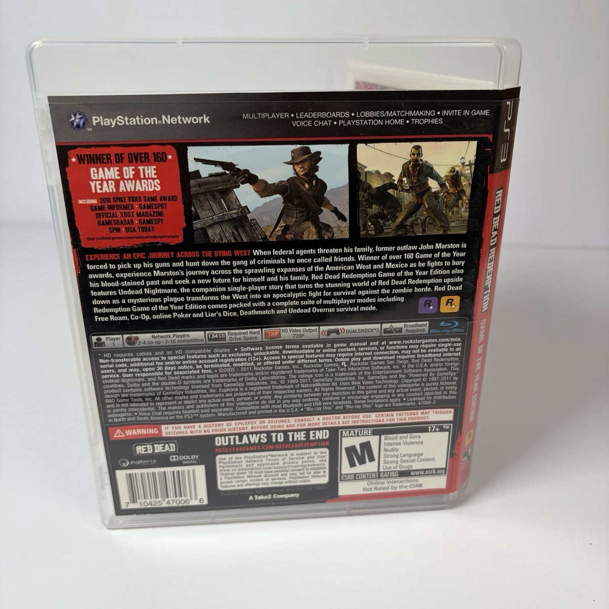 Sony PlayStation 3 PS3 Red Dead Redemption Game of the Year Edition Game