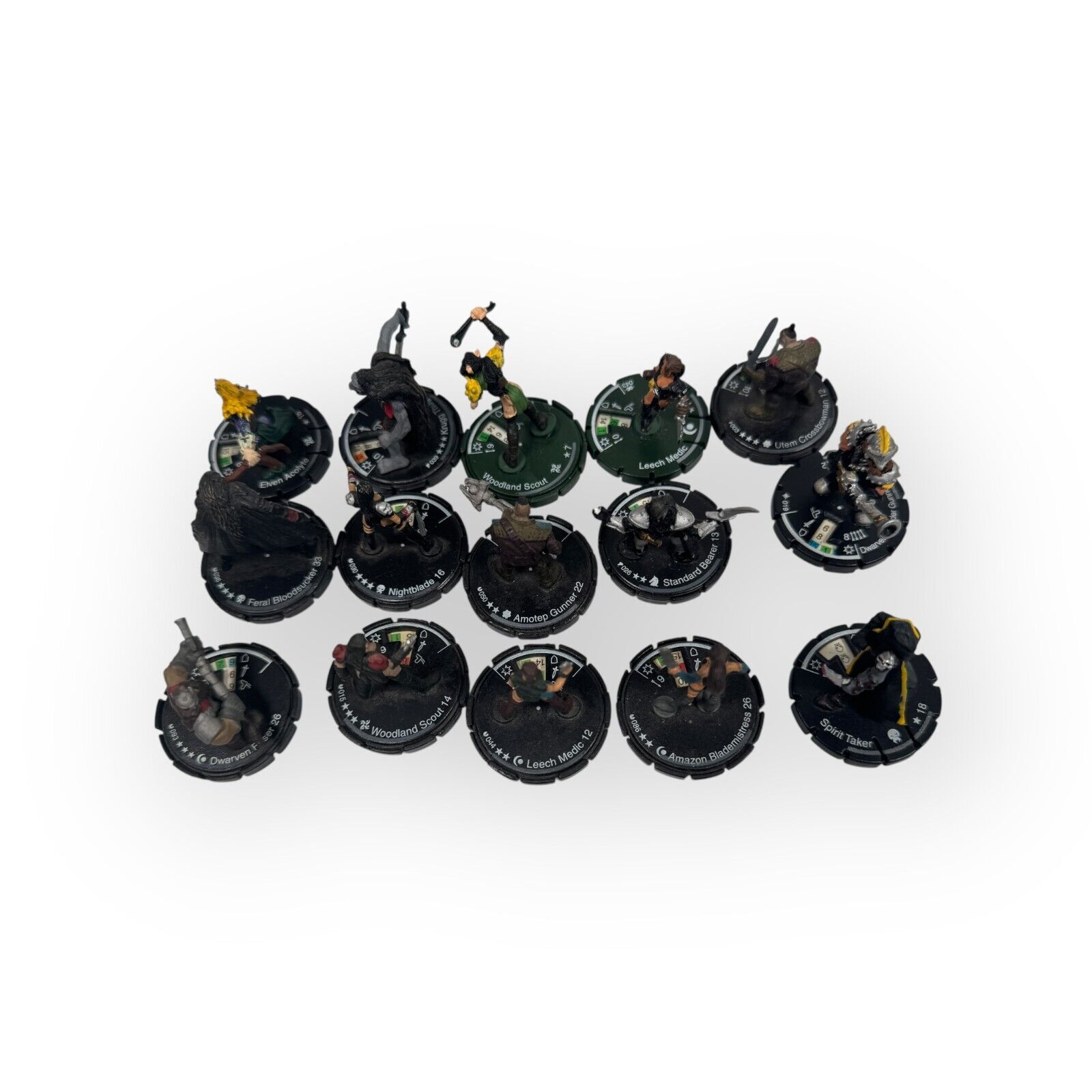 Mixed Lot of 28 Mage Knight WizKids Miniatures w/ 3 Mounted Knights Mixed Armies