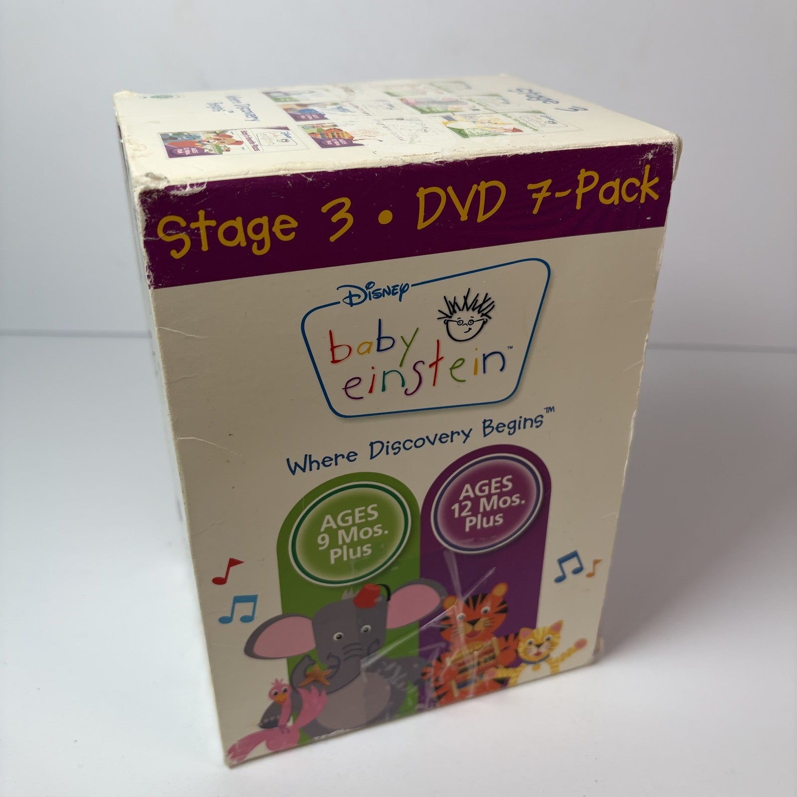 Disney Baby Einstein Stage 3 DVD 7-Pack Box Set - Learn Shapes Words Music &