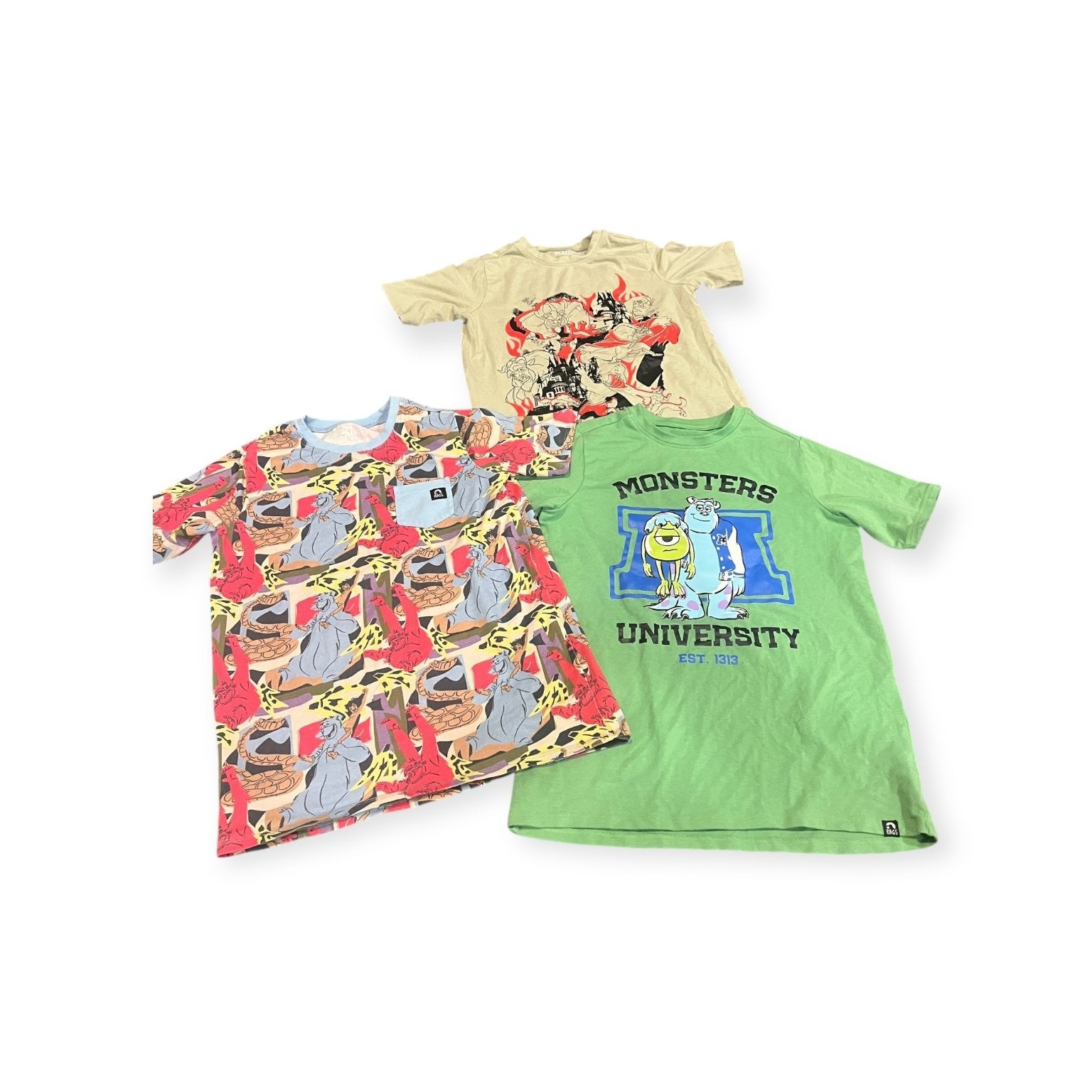 RAGS to Raches Kids T-Shirt Lot of 3 Size 9/10 Disney Shirts Monsters U & More