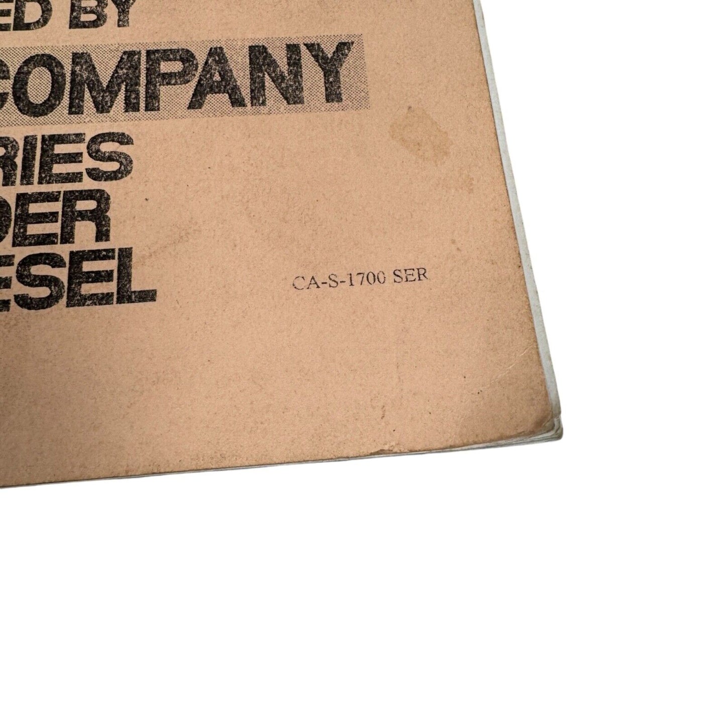 J.I. Case 1700 Series Uniloader Gas & Diesel Service Manual Jensales CA-S-1700