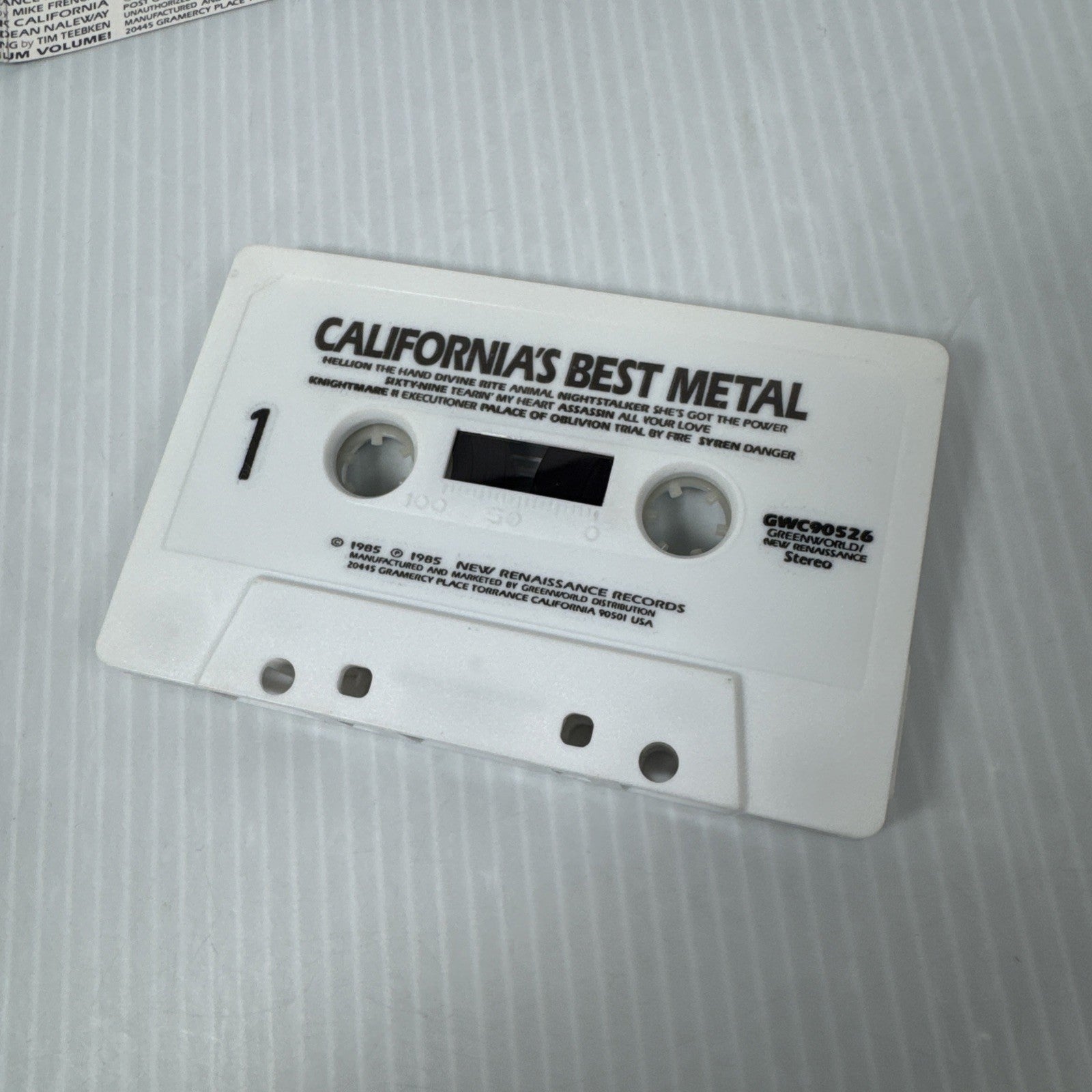 California’s Best Metal Compilation 1985 Cassette Hellion, Divine Rite +More