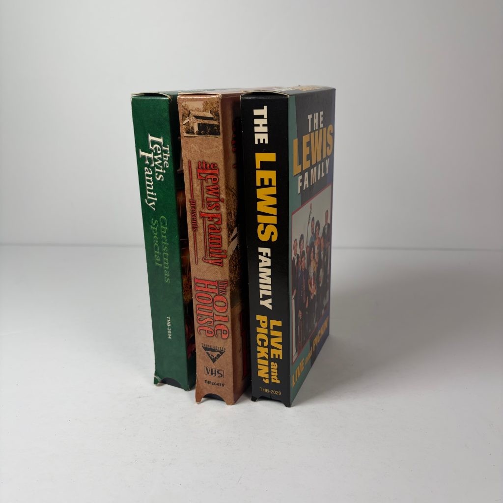 The Lewis Family VHS Lot of 3 Christmas Special This Ole House Live and Pickin