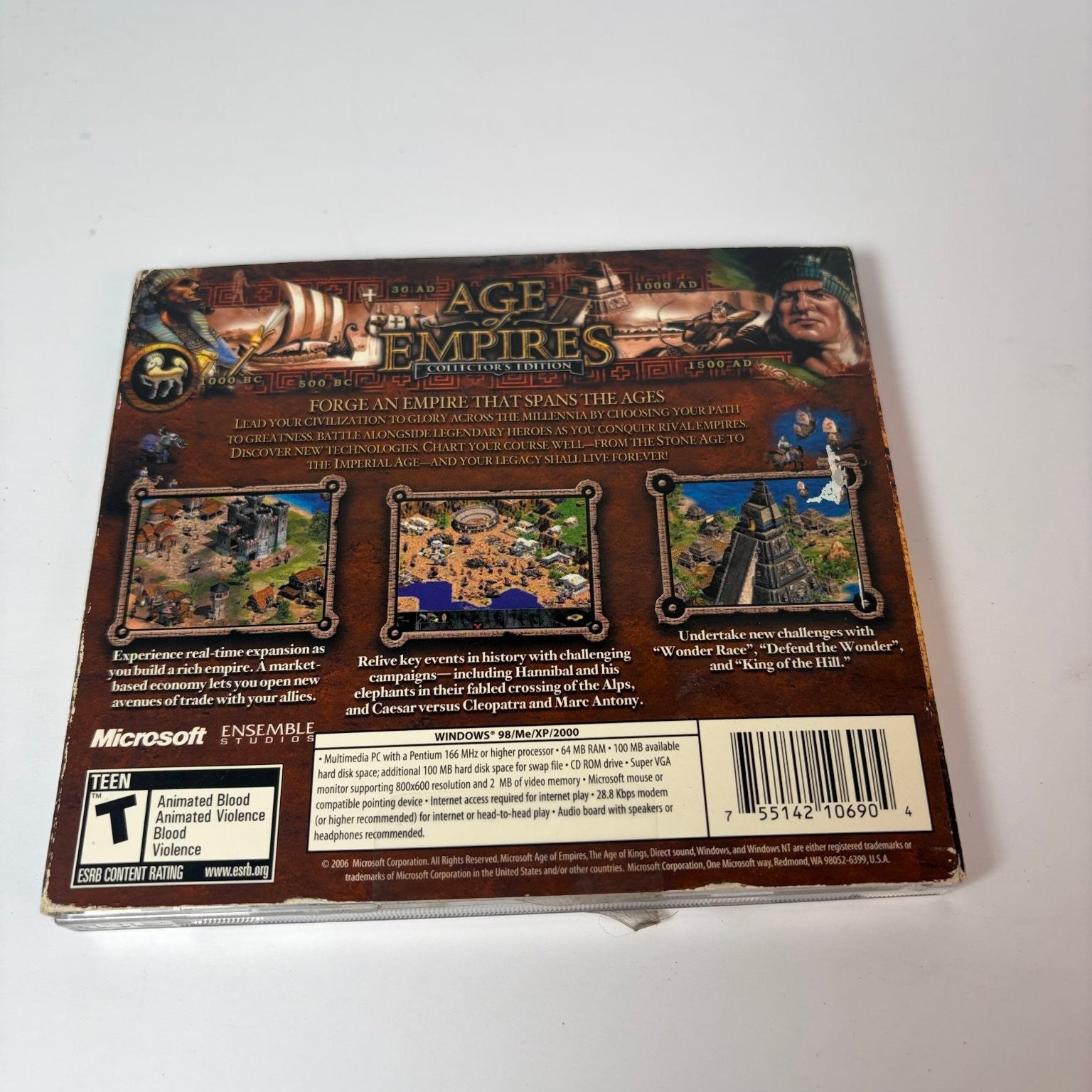 Age of Empires Collector's Edition PC CD-ROM Microsoft Ensemble Studios COMPLETE