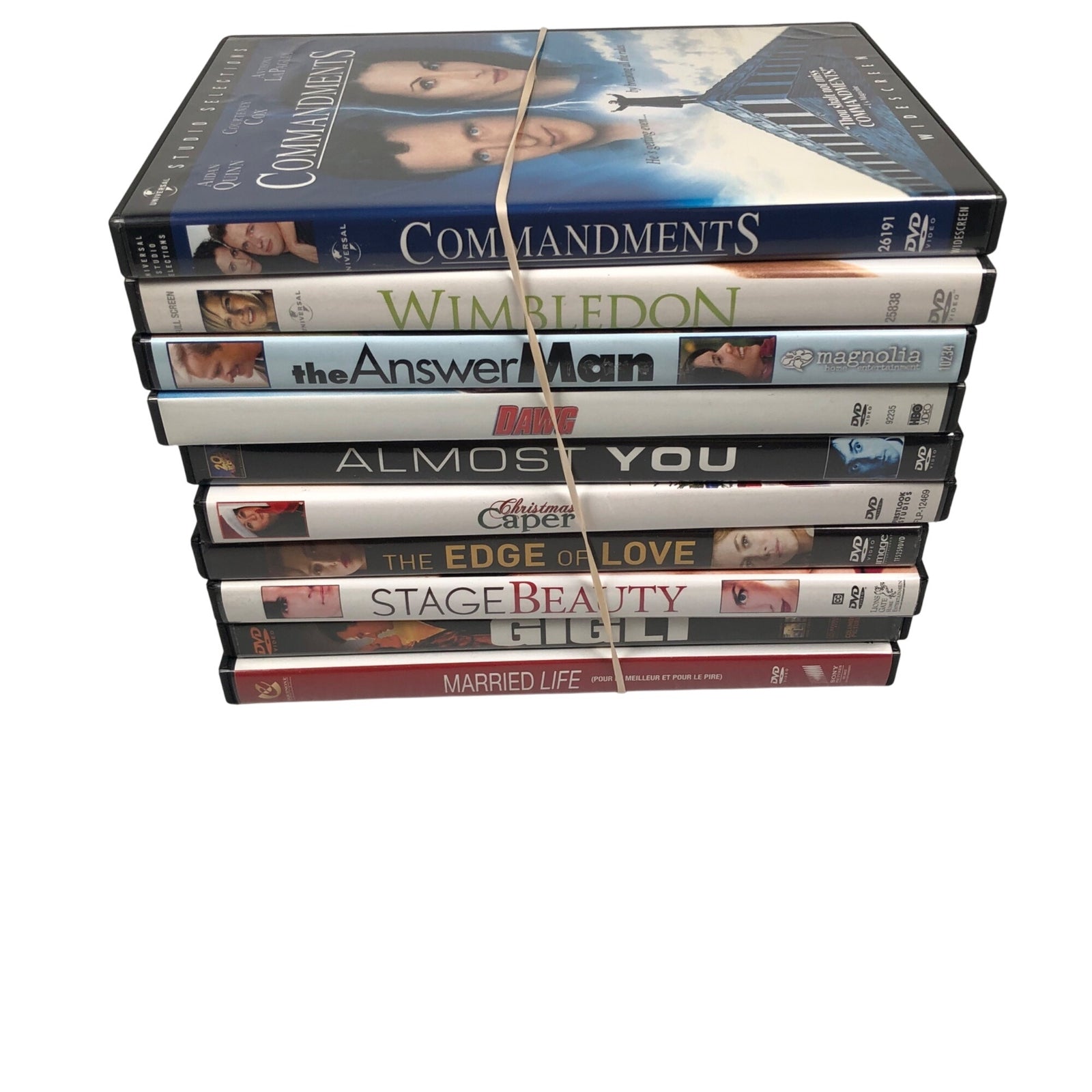 Lot Of 10 Romantic Comedy DVD Movies Bundle w/ Wimbledon, Christmas Caper & More