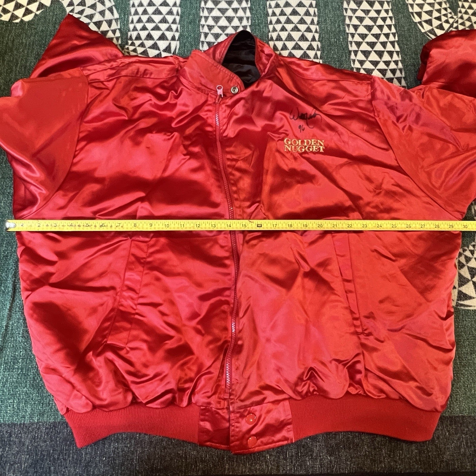 Vintage 1996 Mirage & Golden Nugget Reversible Bomber Jacket Signed