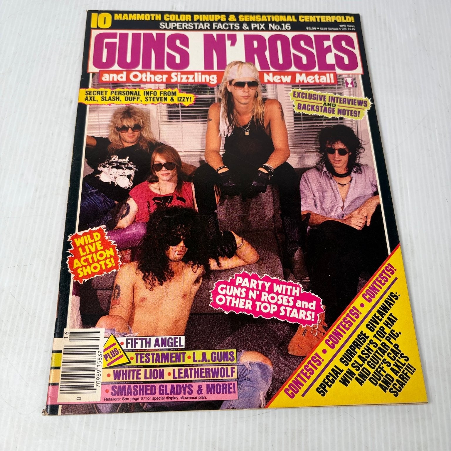 Guns N' Roses Superstar Facts & Pics Magazine #16 Winter 1988 Heavy Metal Music