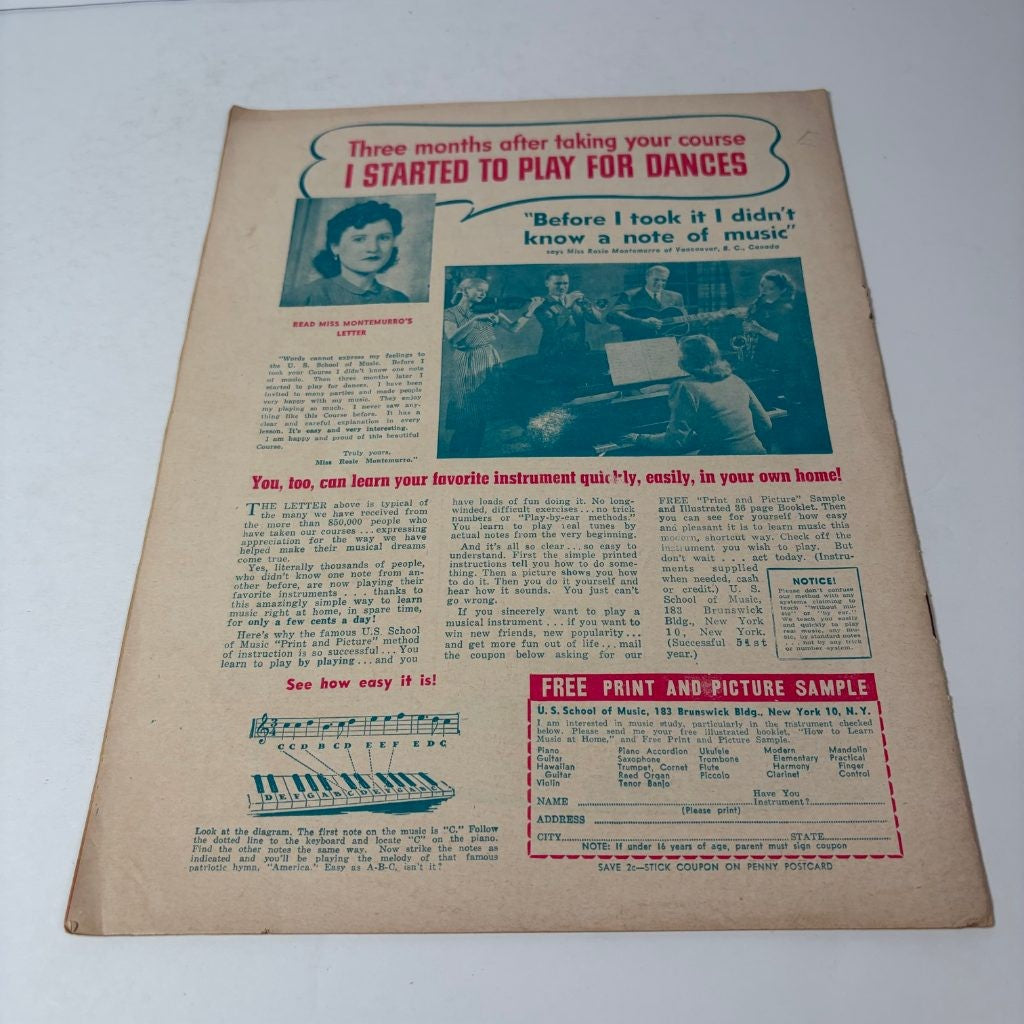 Hit Parader Magazine March 1949 Janet Leigh Cover Words and Music Song Lyrics