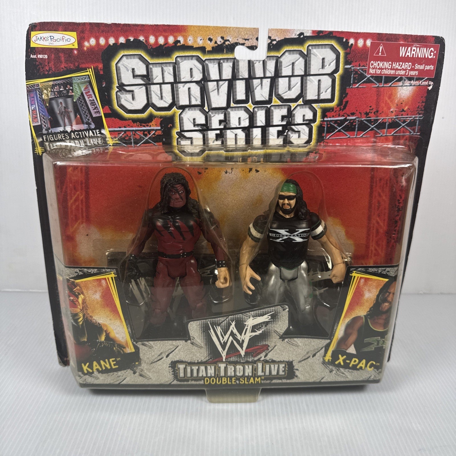 Jakks WWF Kane X-Pac Survivor Series Titan Tron Live Double Slam D Generation X
