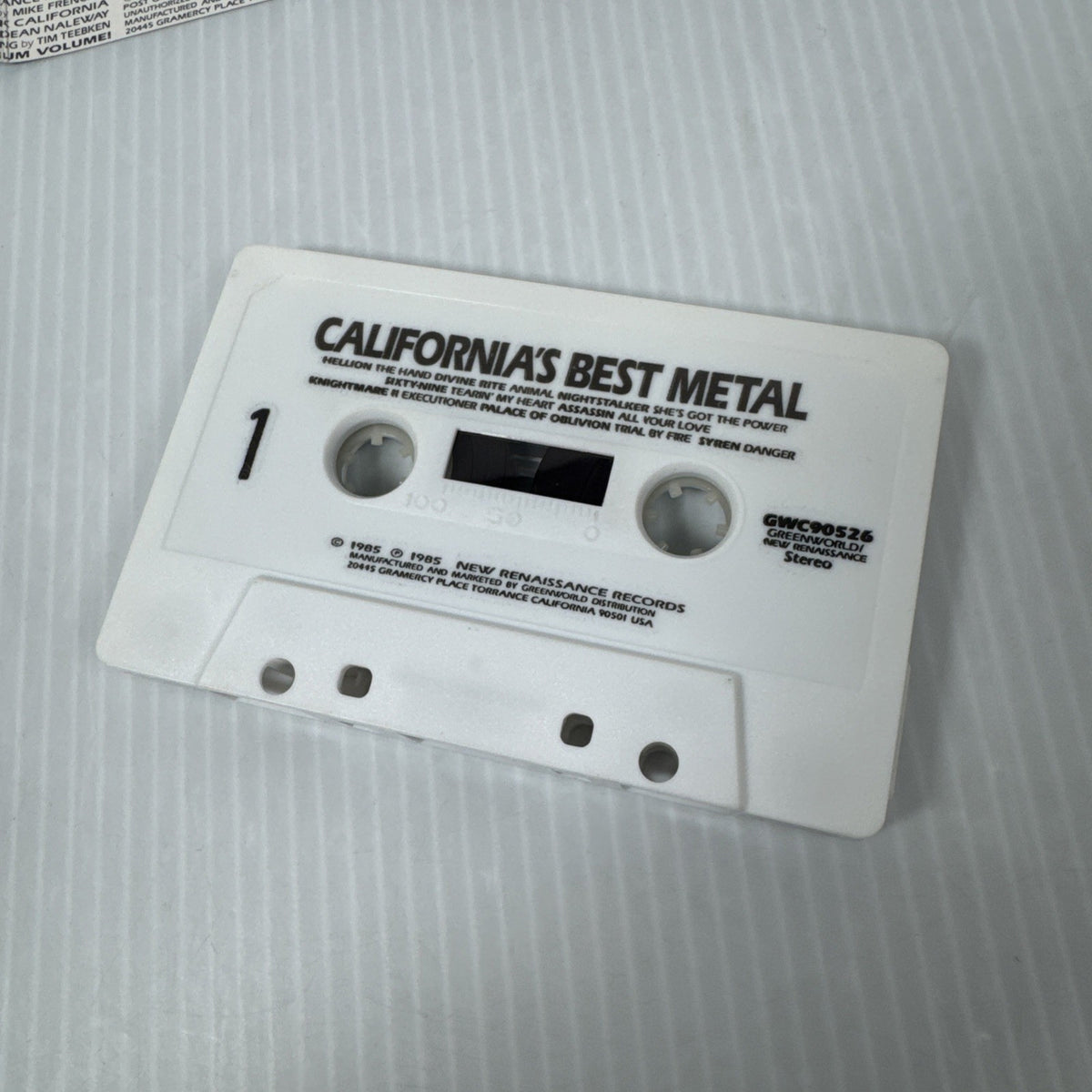 California’s Best Metal Compilation 1985 Cassette Hellion, Divine Rite +More