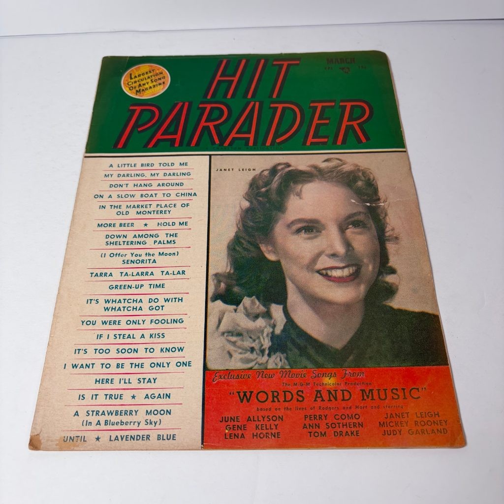 Hit Parader Magazine March 1949 Janet Leigh Cover Words and Music Song Lyrics