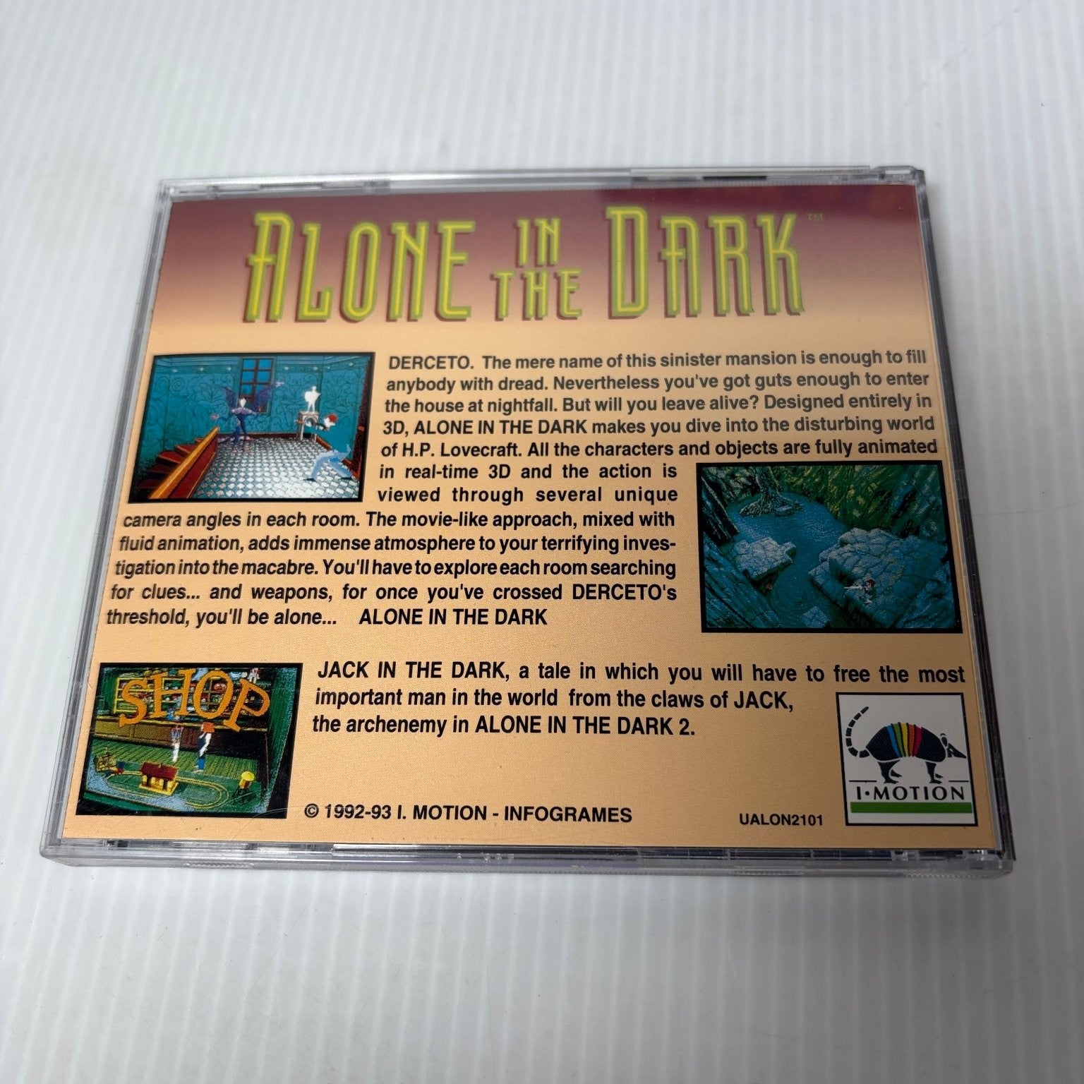 Alone in the Dark 2 Big Box PC CD-ROM w/  Alone in Dark 1 Adventure Game Horror