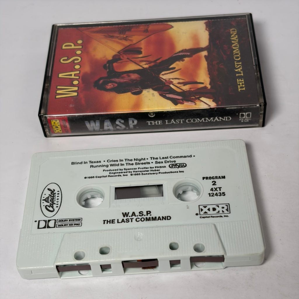 W.A.S.P. The Last Command Cassette Tape 1985 Capitol Records Heavy Metal 4XT 124