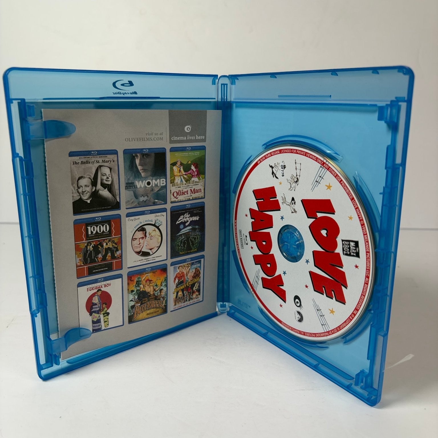 Love Happy Blu-ray 1949 The Marx Bros. Marilyn Monroe Olive Films