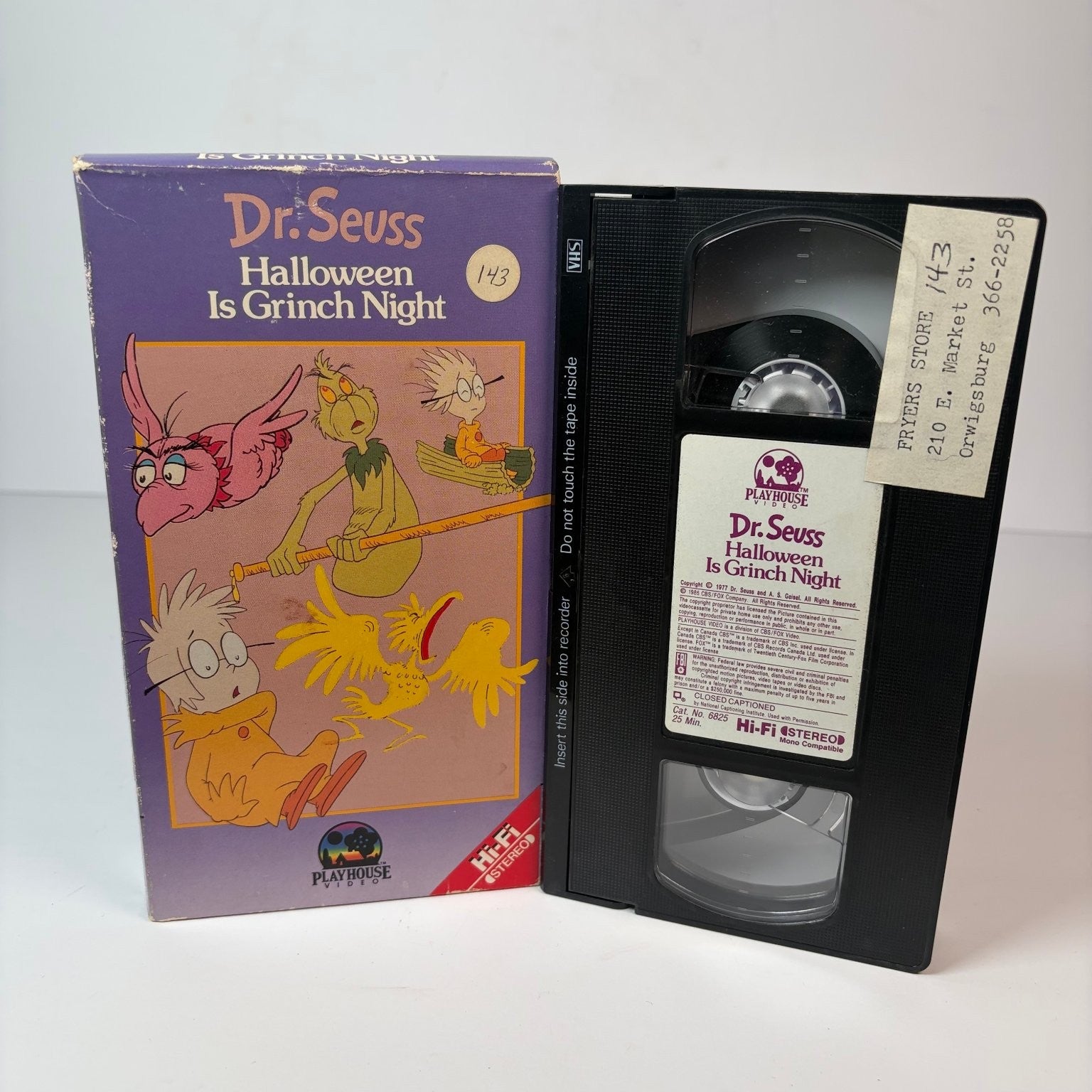 Dr. Seuss Halloween Is Grinch Night VHS 1997 Animated Playhouse Video Rare OOP