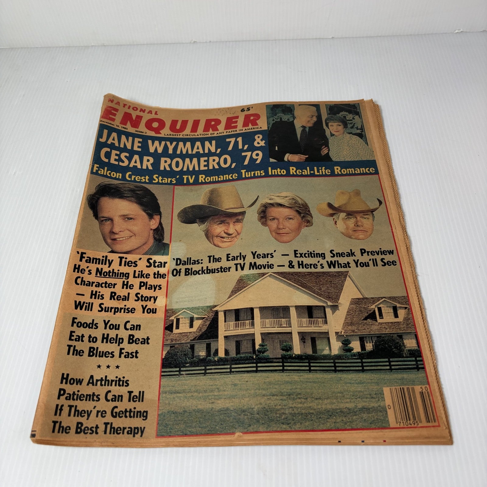 National Enquirer Magazine Nov 19 1985 Jane Wyman Cesar Romero Michael J Fox
