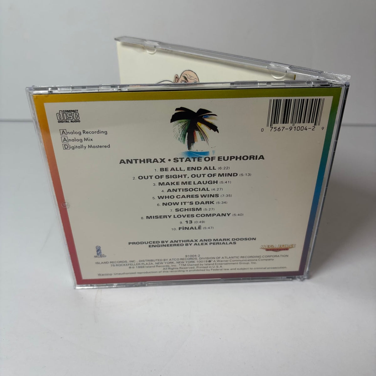 Anthrax – State of Euphoria CD 1988 Thrash Metal Island Megaforce