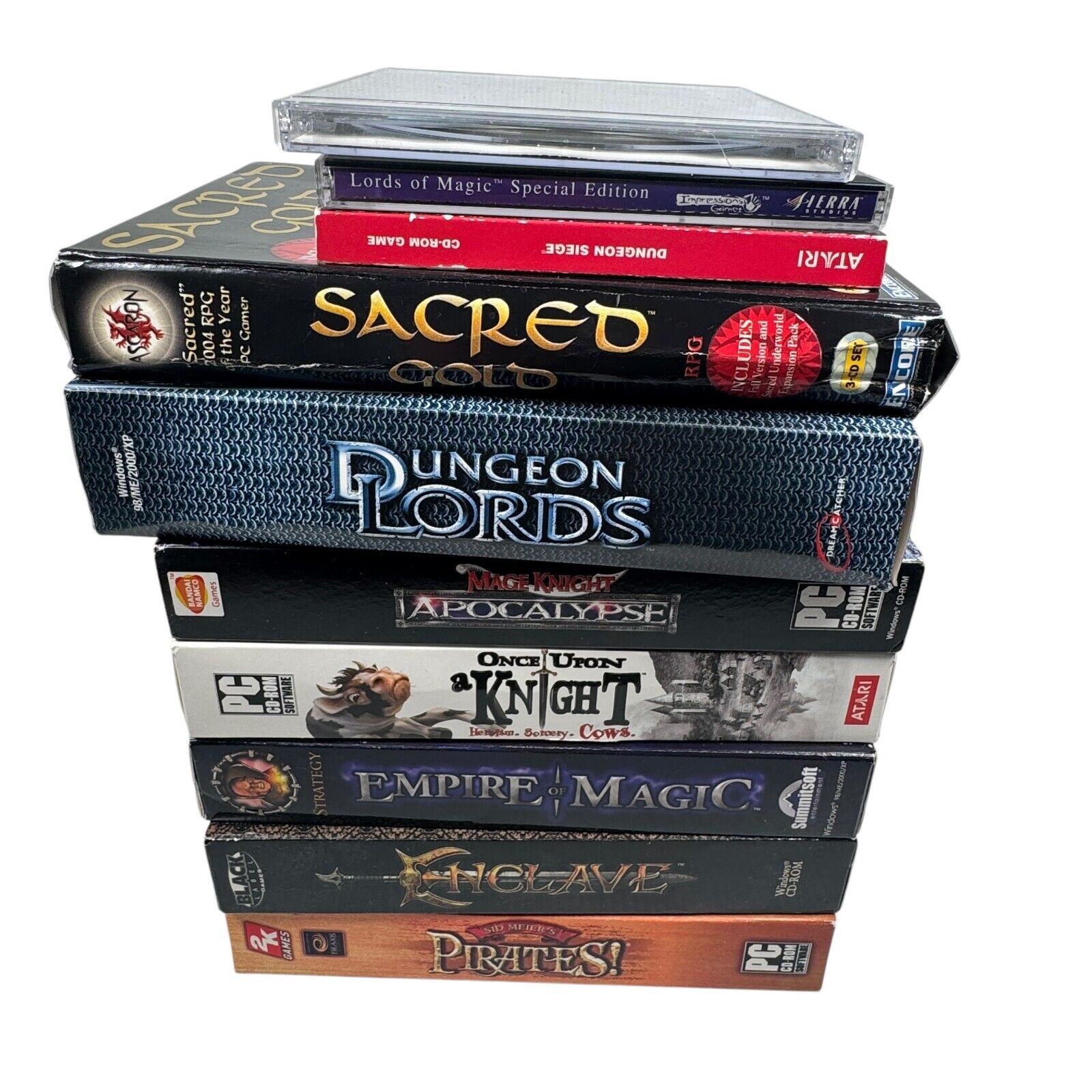 Lot of 10 Medieval Hack & Slash PC Games in Retail Boxes Sacred Gold & More